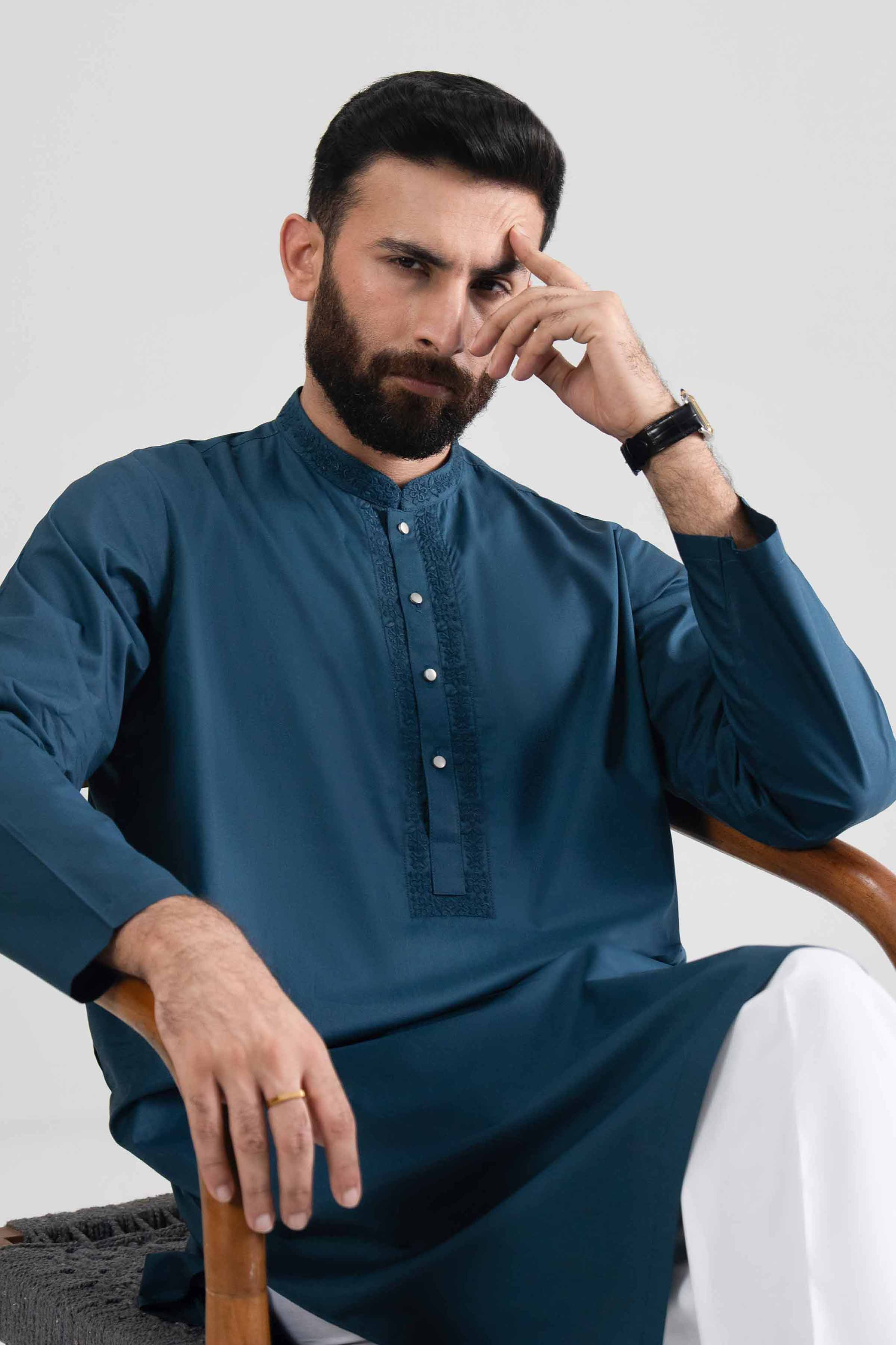 Embroidered Kurta - NQ26-008 - Image 2