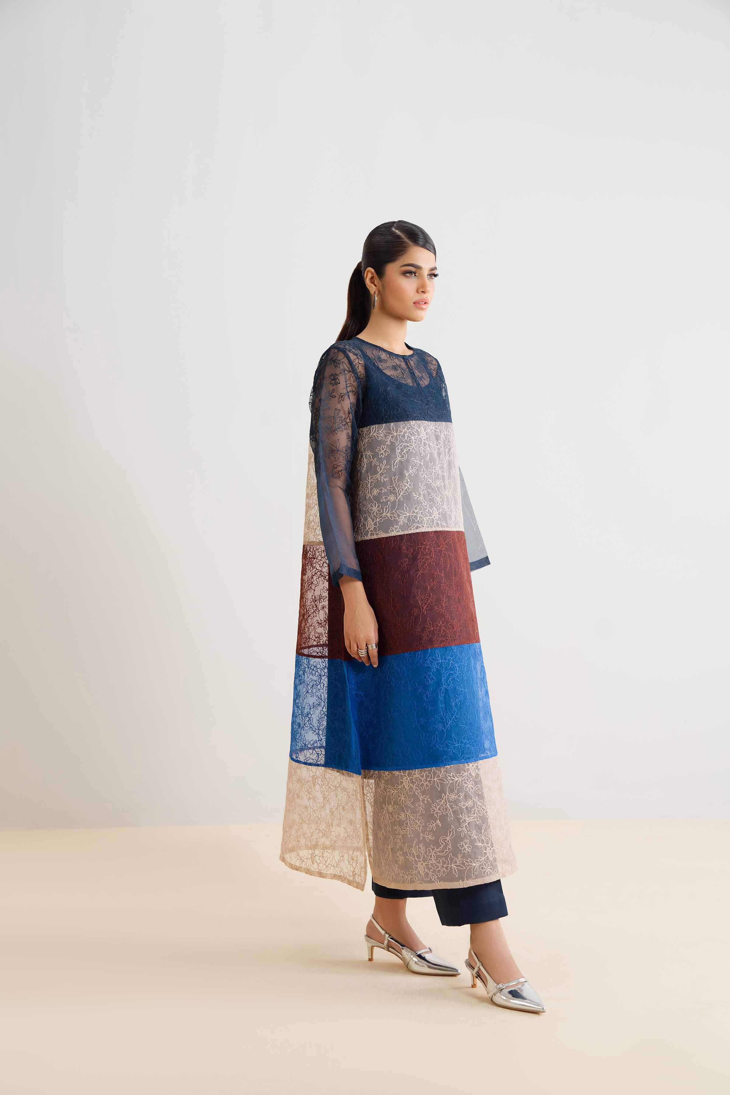 2 Piece - Embroidered Suit - PCS25-07 - Image 4