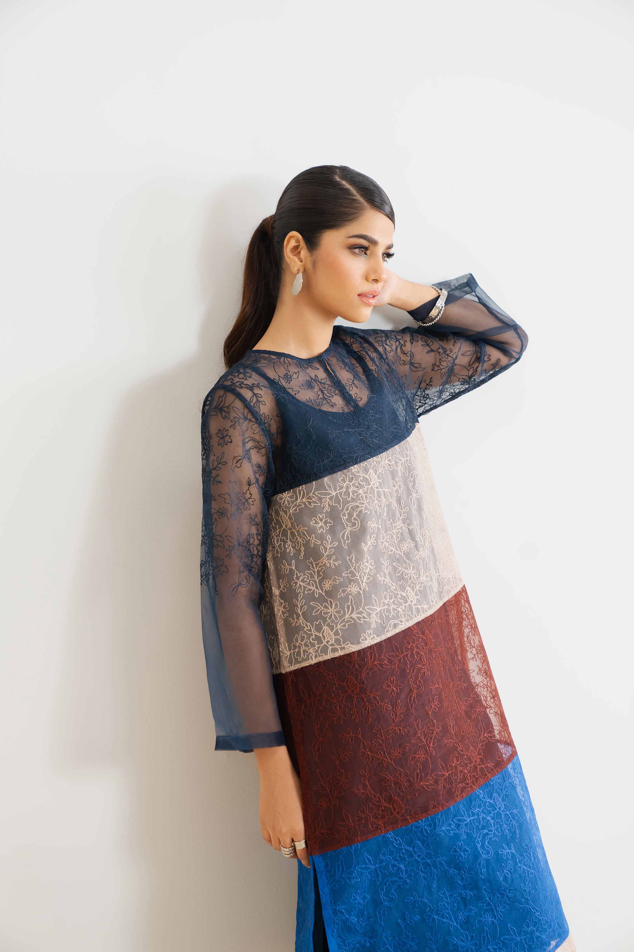 2 Piece - Embroidered Suit - PCS25-07 - Image 5