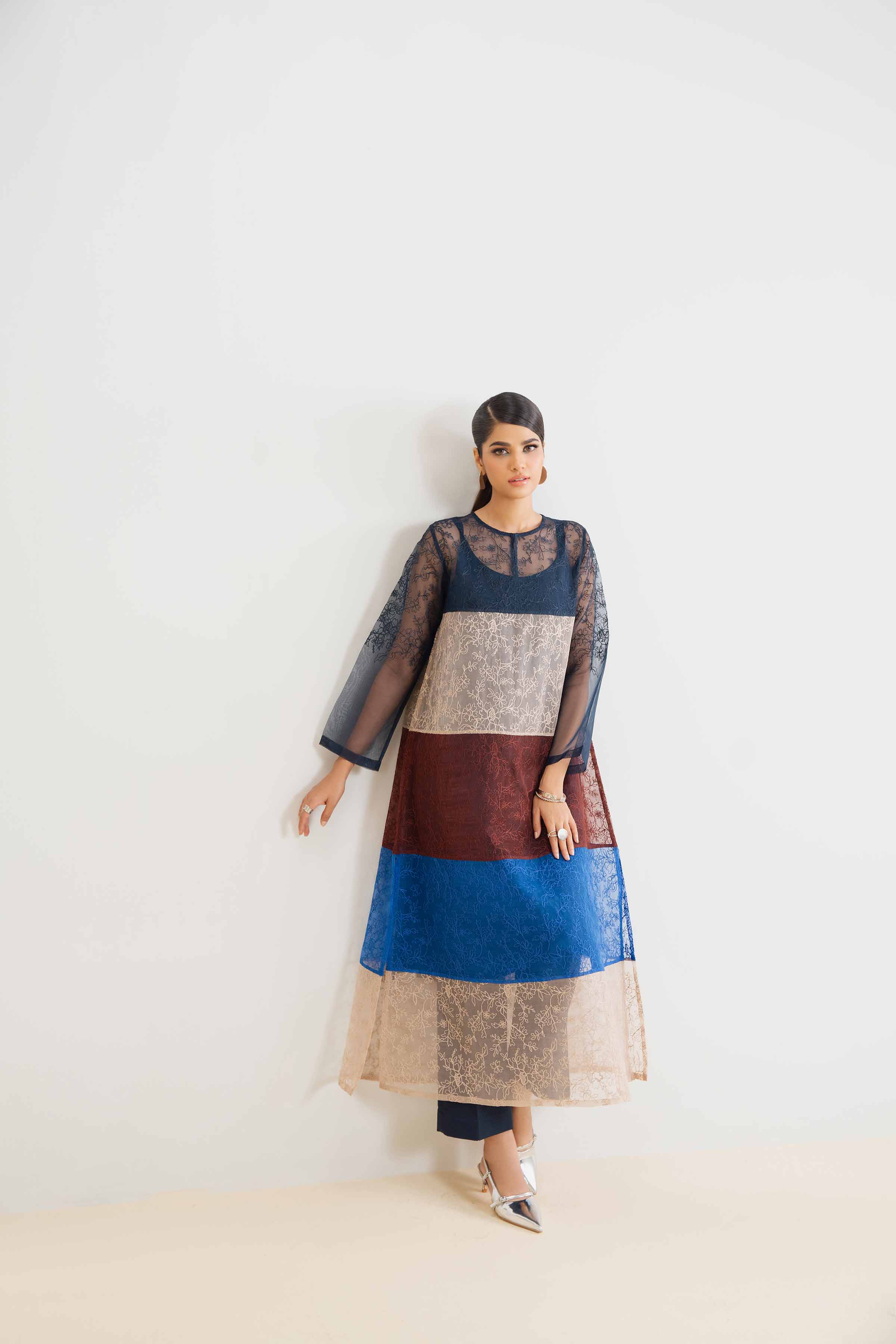 2 Piece - Embroidered Suit - PCS25-07 - Image 6