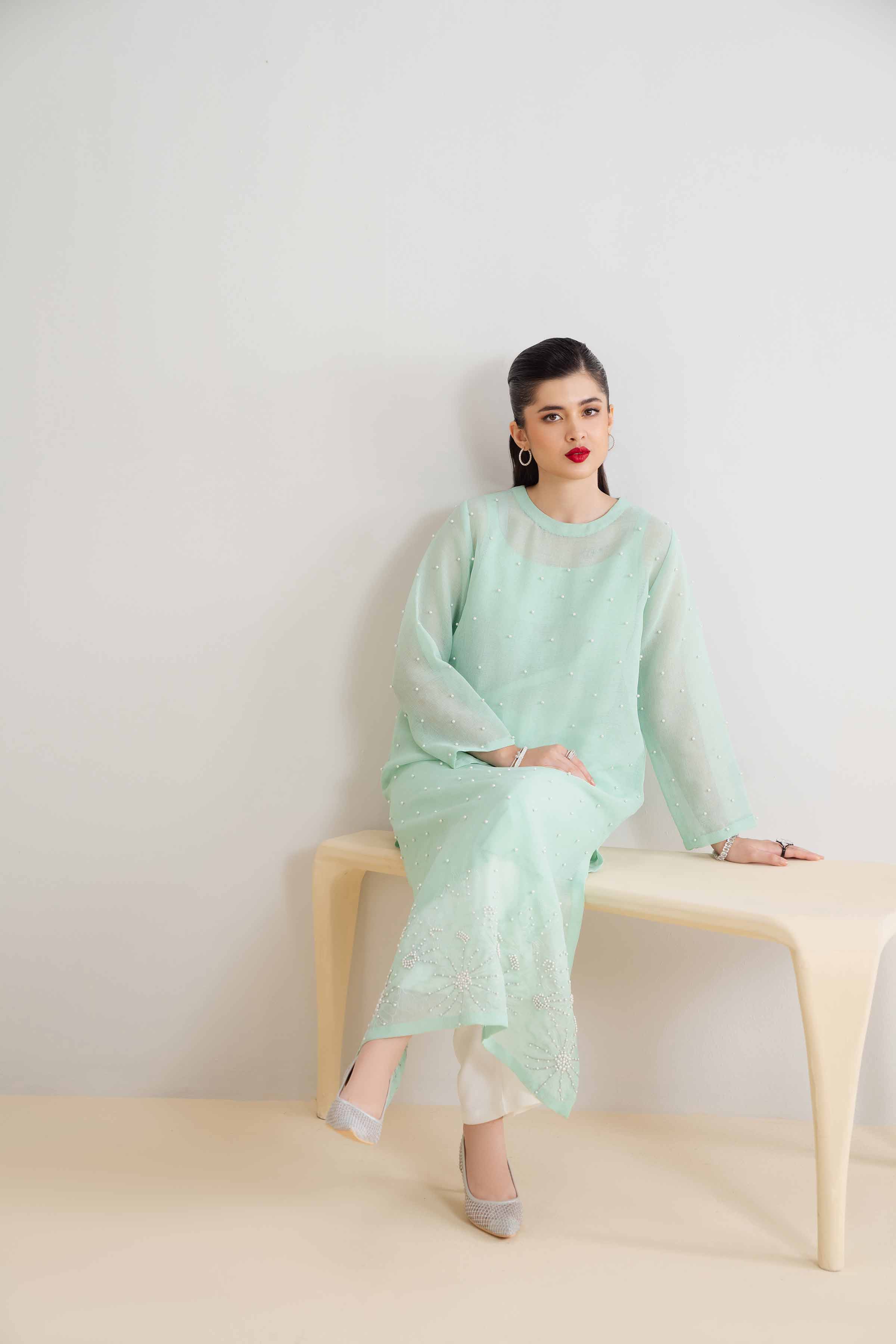 2 Piece - Embroidered Suit - PCS25-08 - Image 5