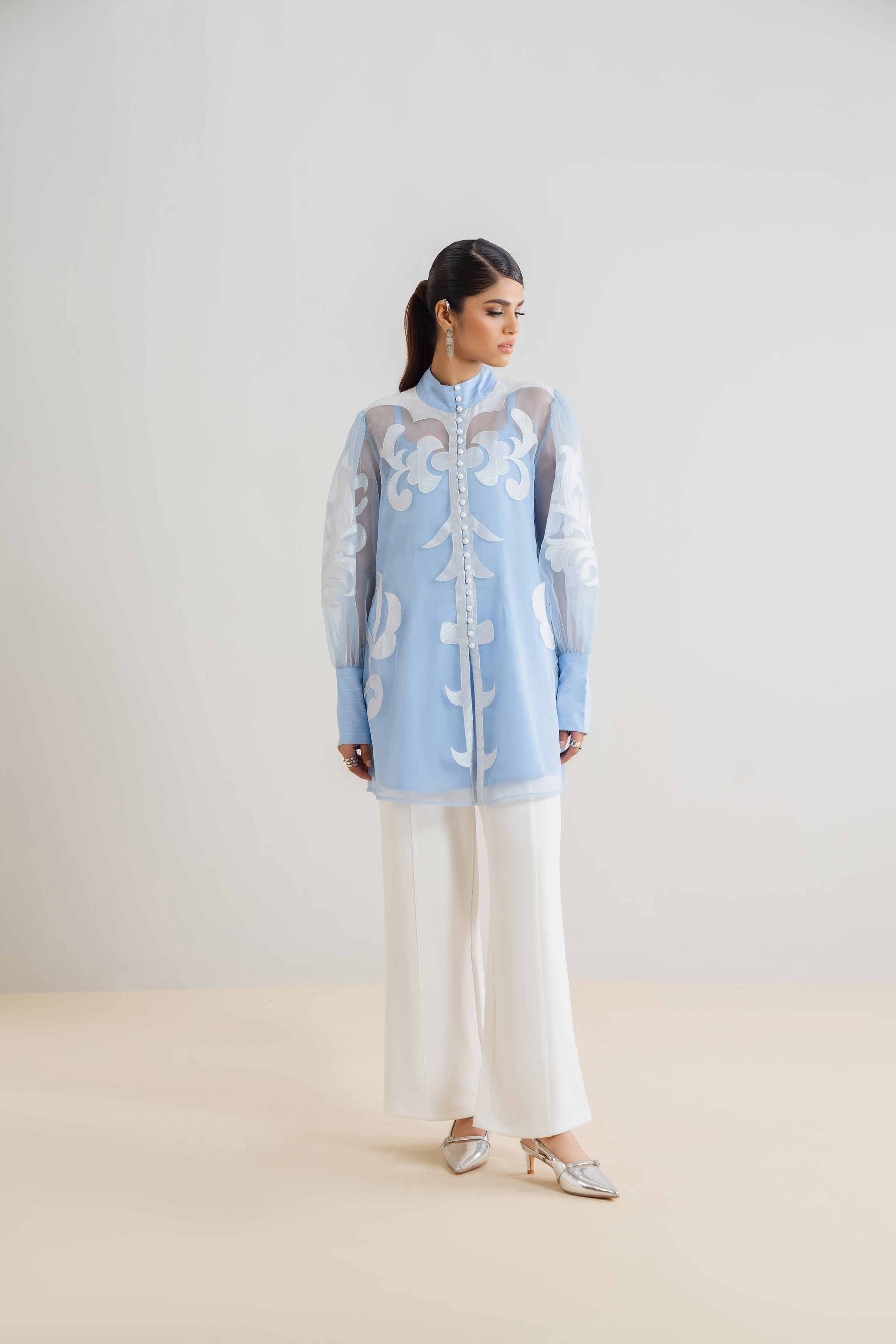2 Piece - Embroidered Suit - PCS25-10 - Image 4
