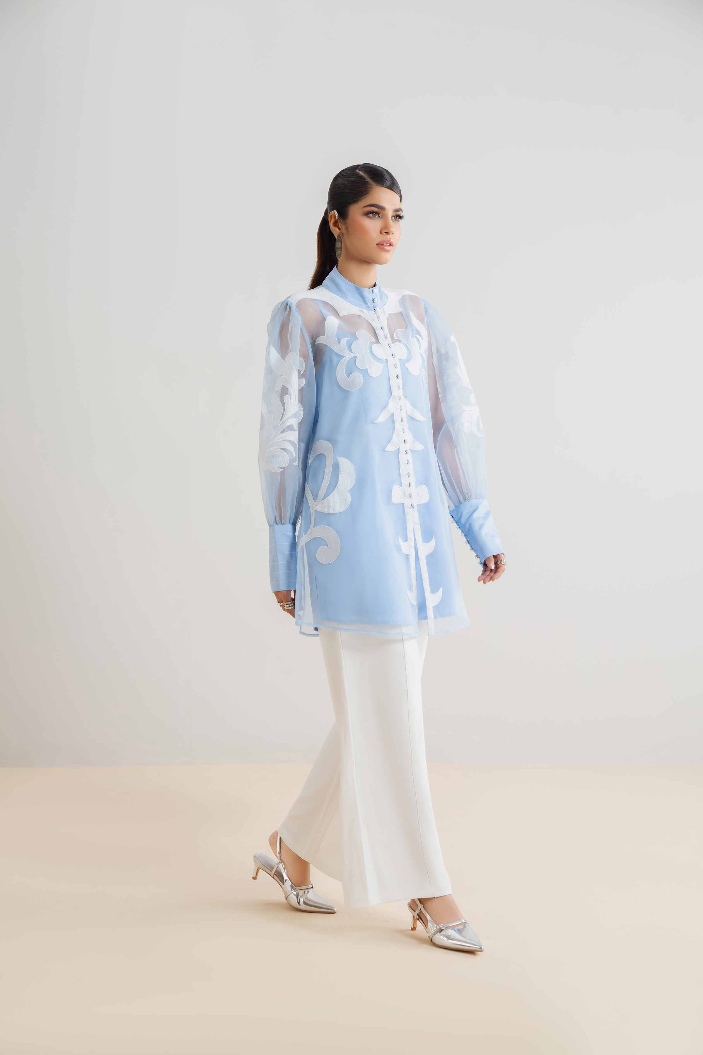 2 Piece - Embroidered Suit - PCS25-10 - Image 5