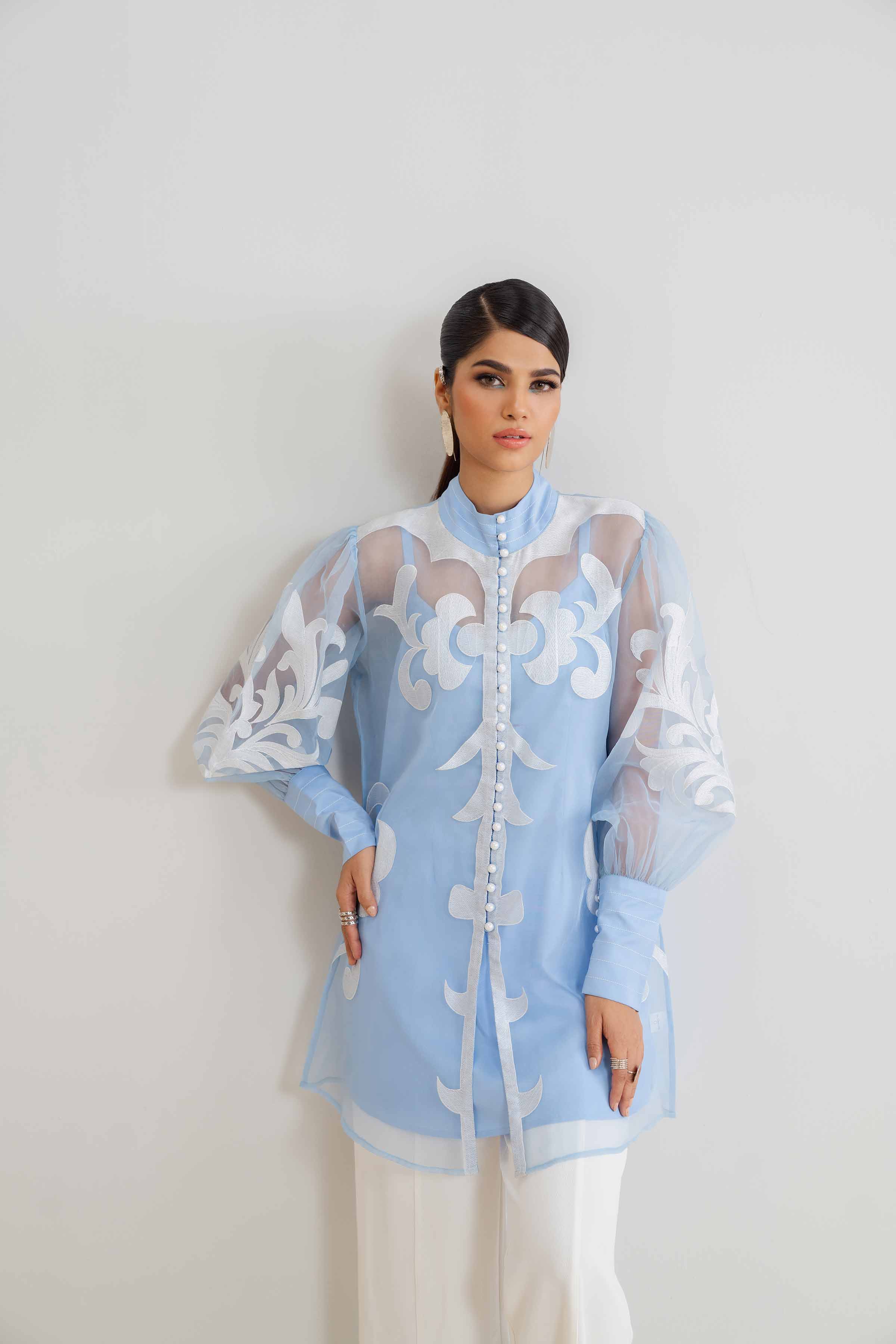 2 Piece - Embroidered Suit - PCS25-10 - Image 6