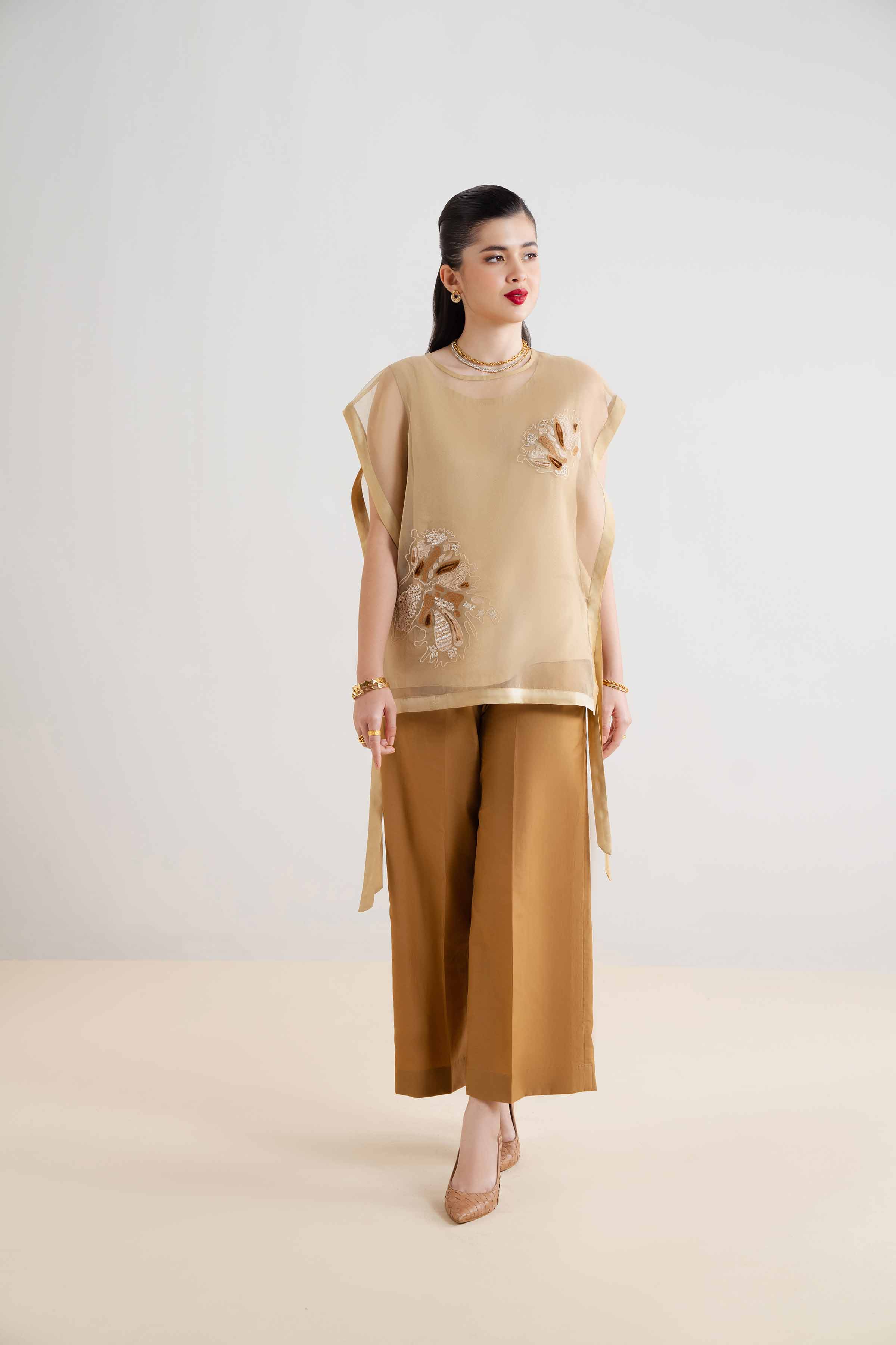 2 Piece - Embroidered Suit - PCS25-16 - Image 4