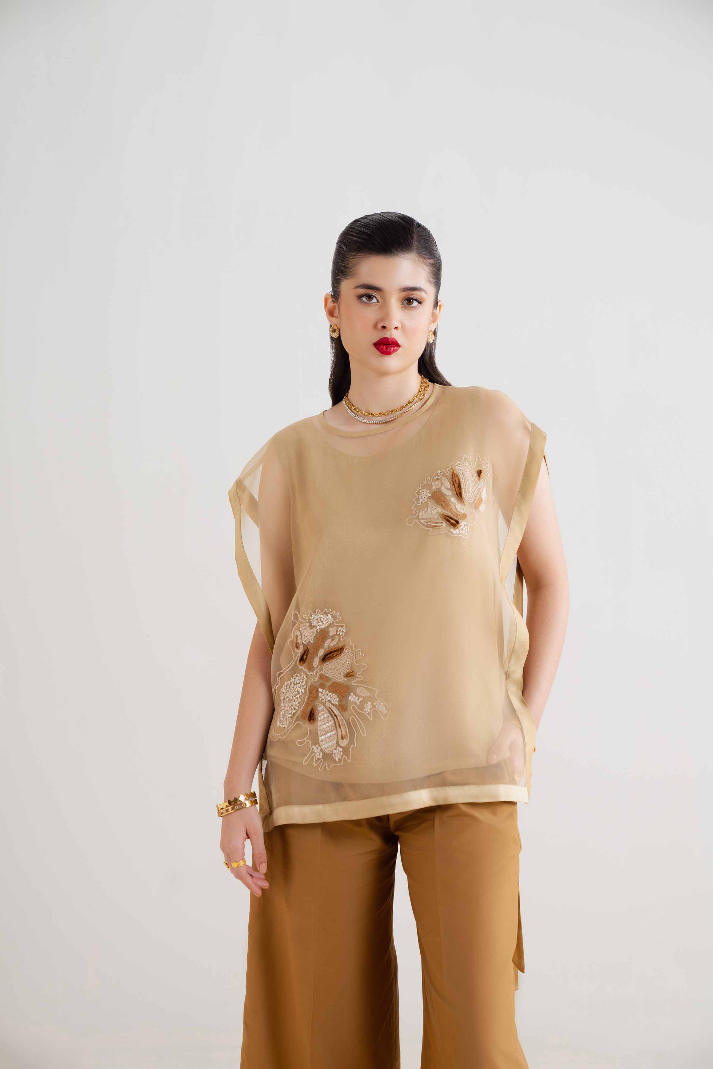2 Piece - Embroidered Suit - PCS25-16 - Image 5
