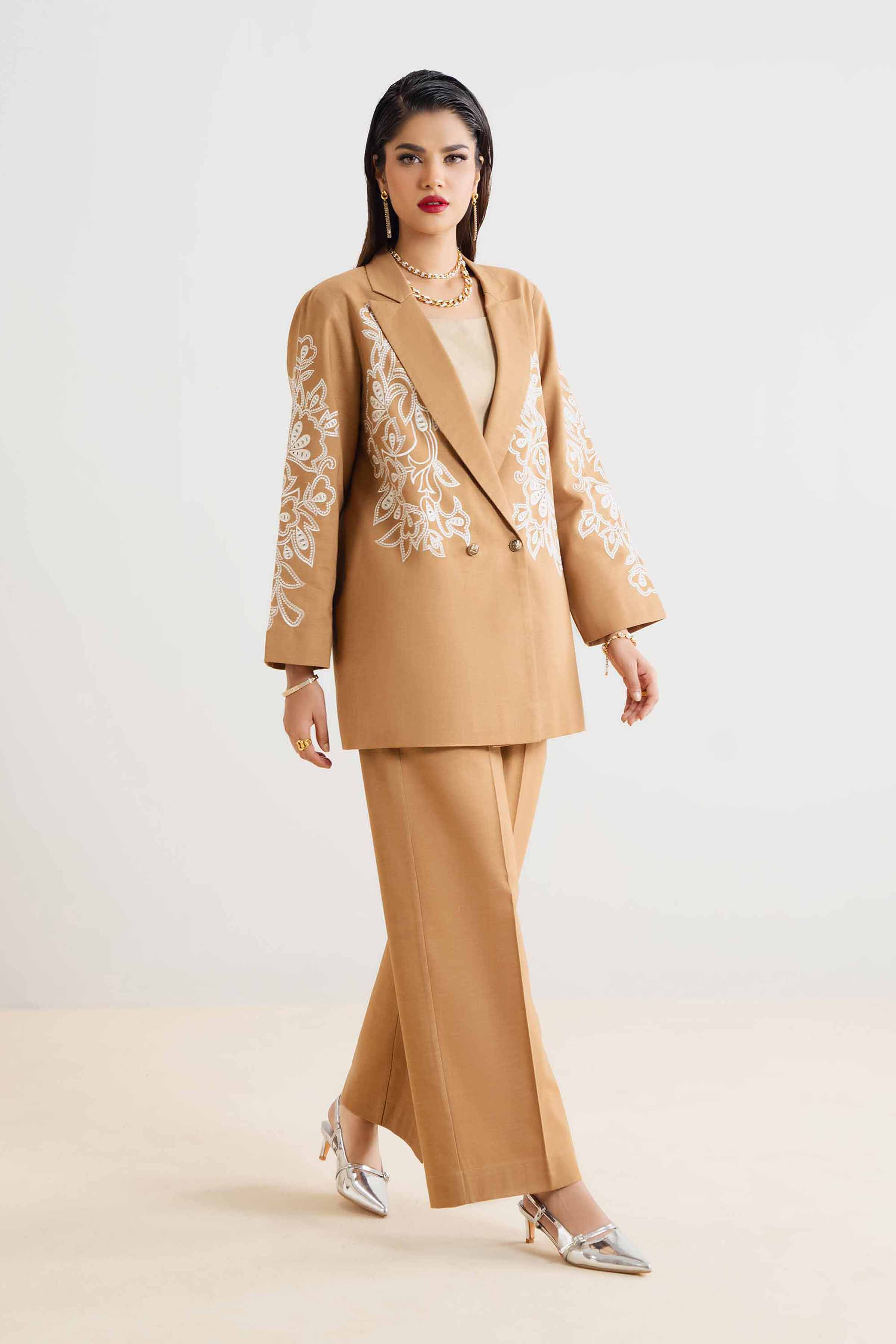 2 Piece - Embroidered Suit - PCS25-20 - Image 2