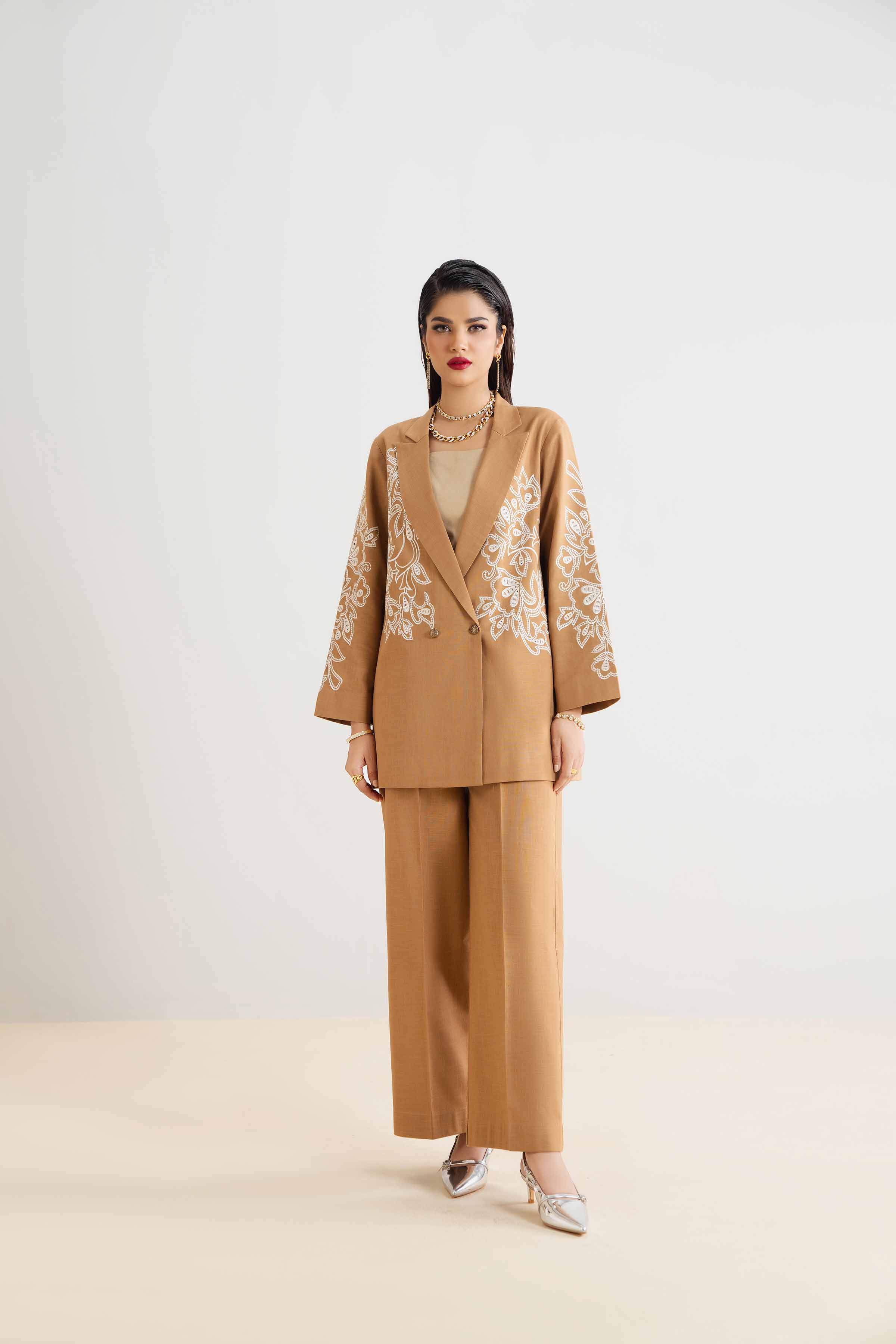 2 Piece - Embroidered Suit - PCS25-20 - Image 4