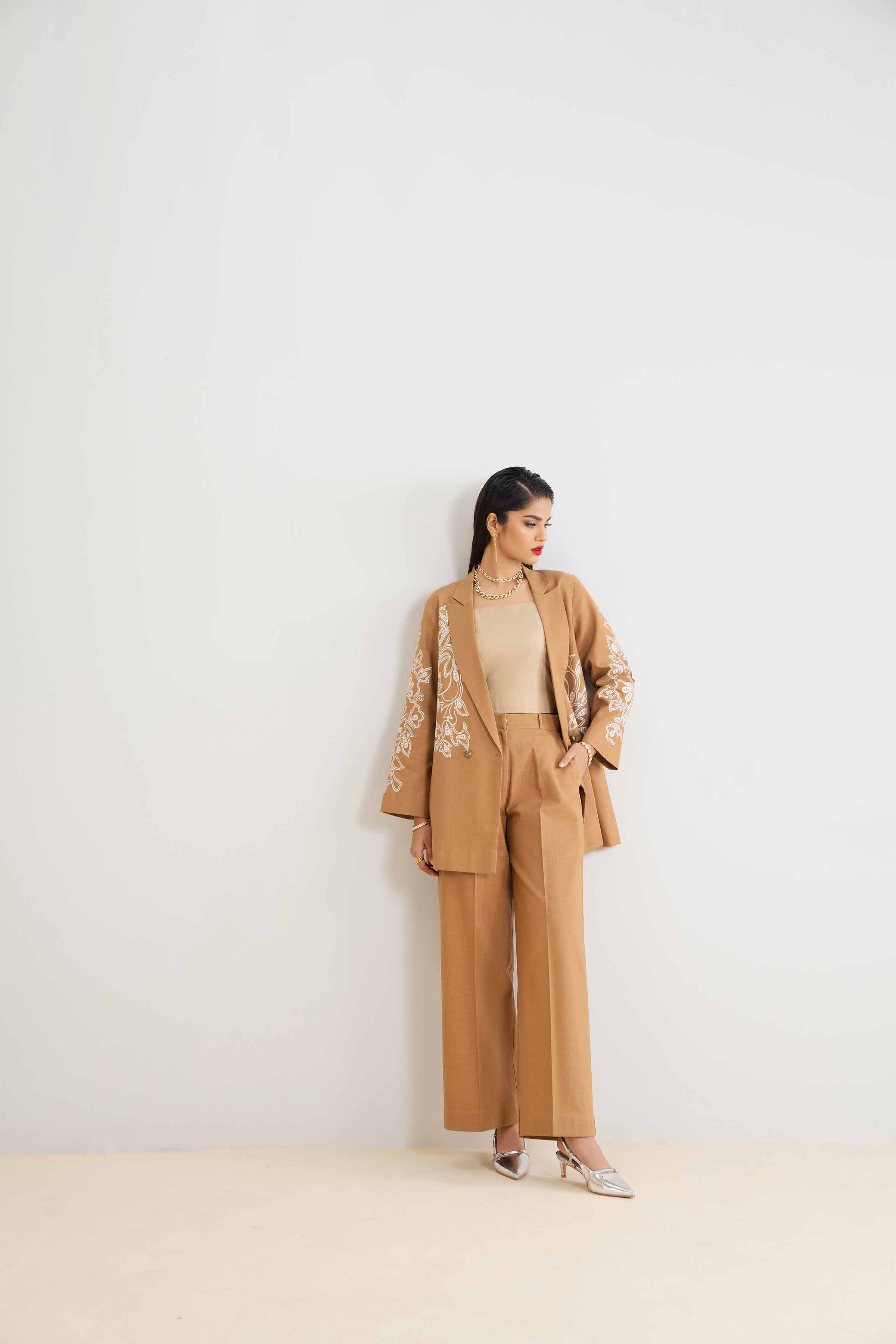 2 Piece - Embroidered Suit - PCS25-20 - Image 5