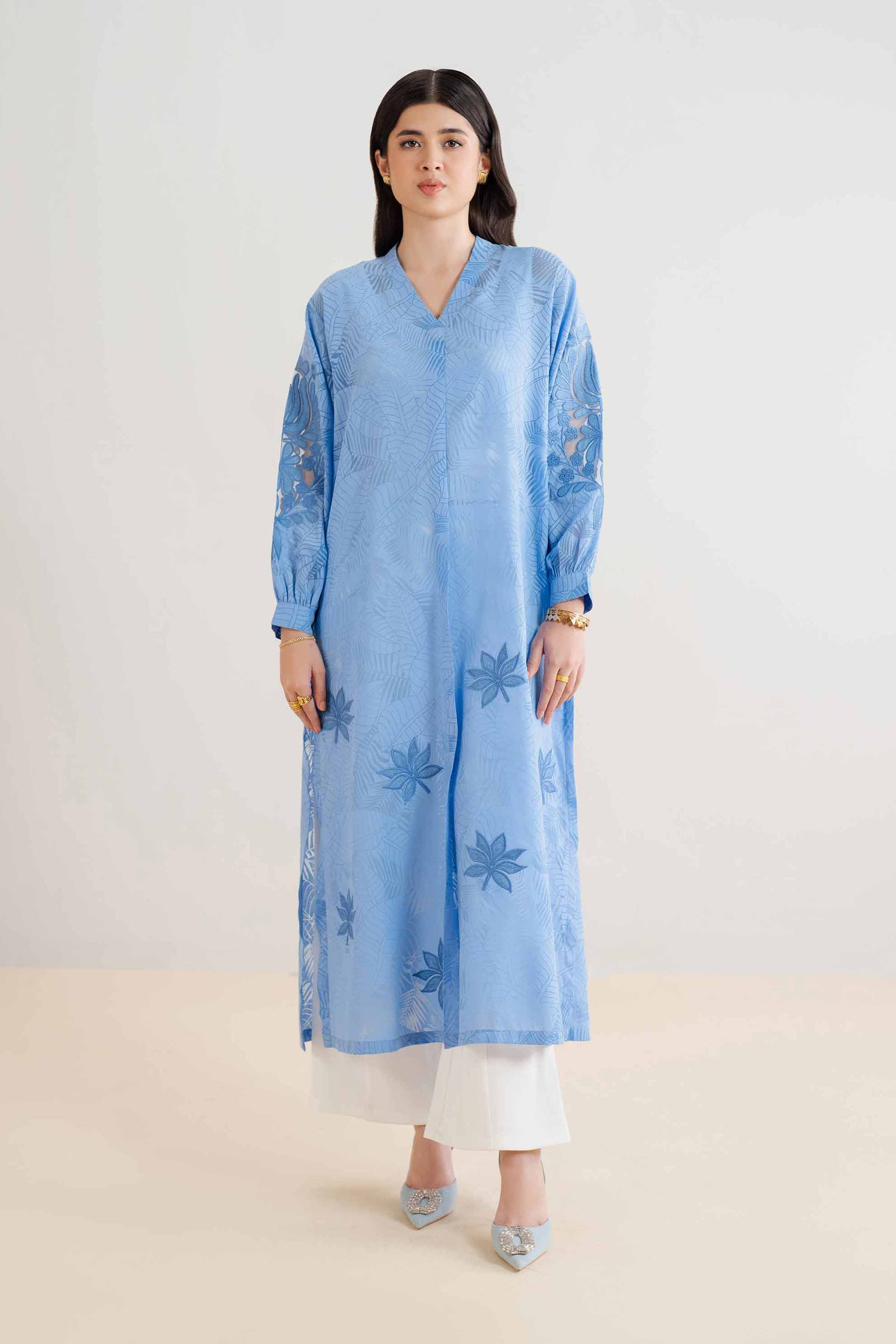 Printed Embroidered Dress - PCS25-21 - Image 2