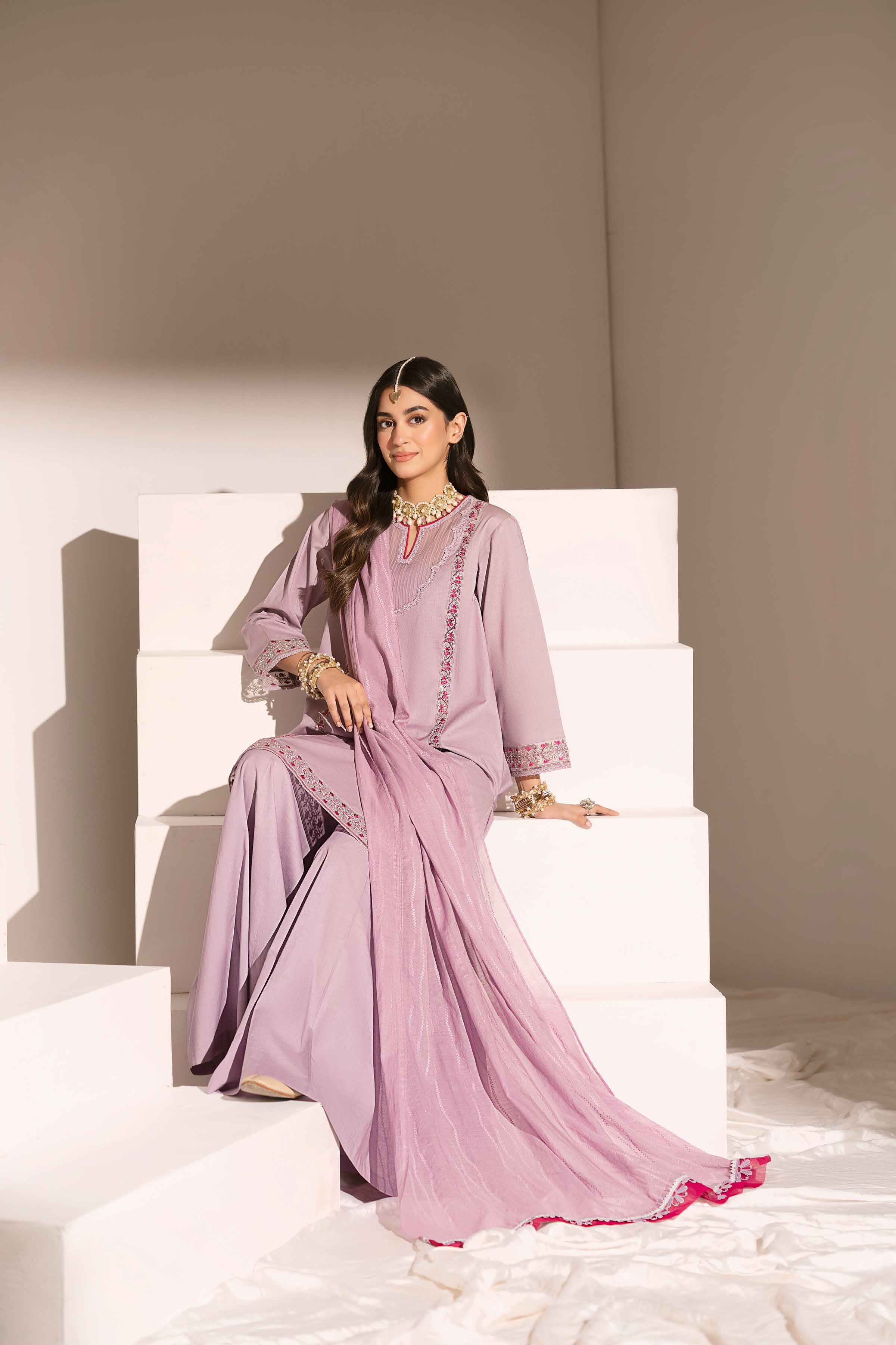 3 Piece - Embroidered Suit - PE25-125 - Image 6
