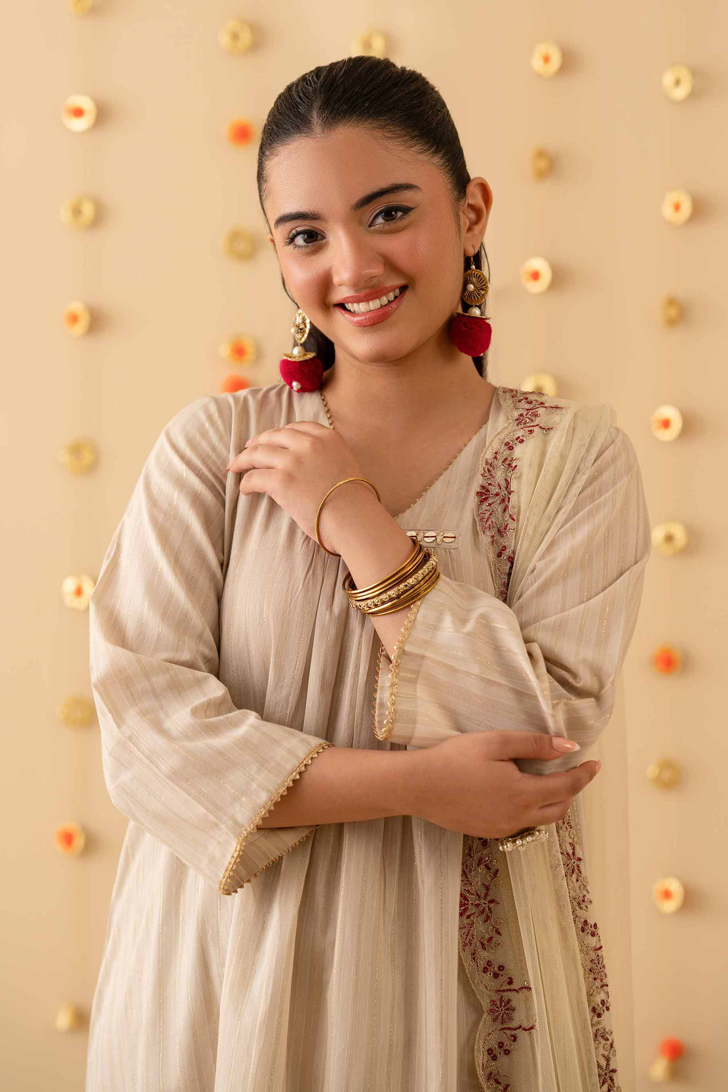 3 Piece - Embroidered Suit - PE25-135 - Image 2