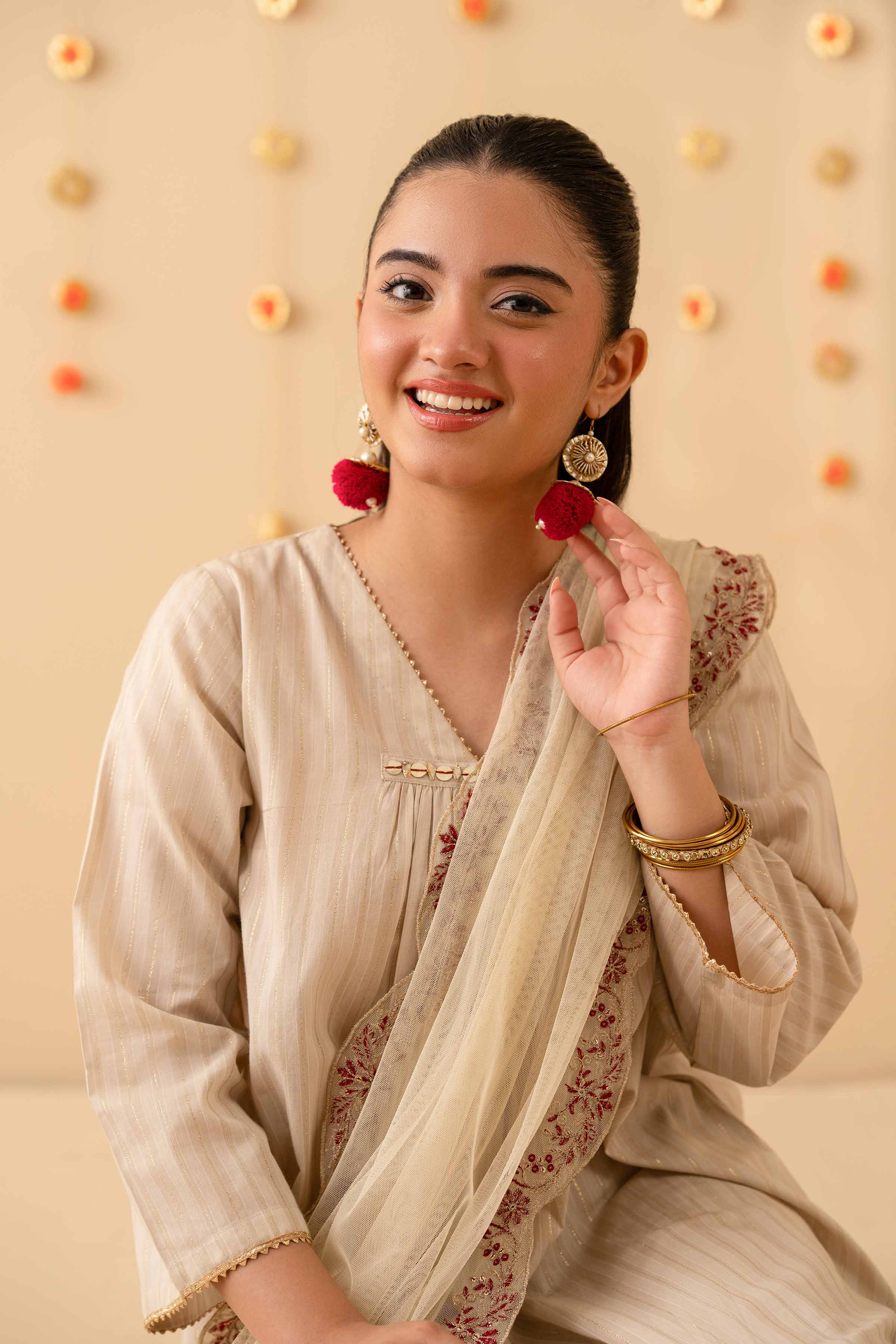 3 Piece - Embroidered Suit - PE25-135 - Image 7