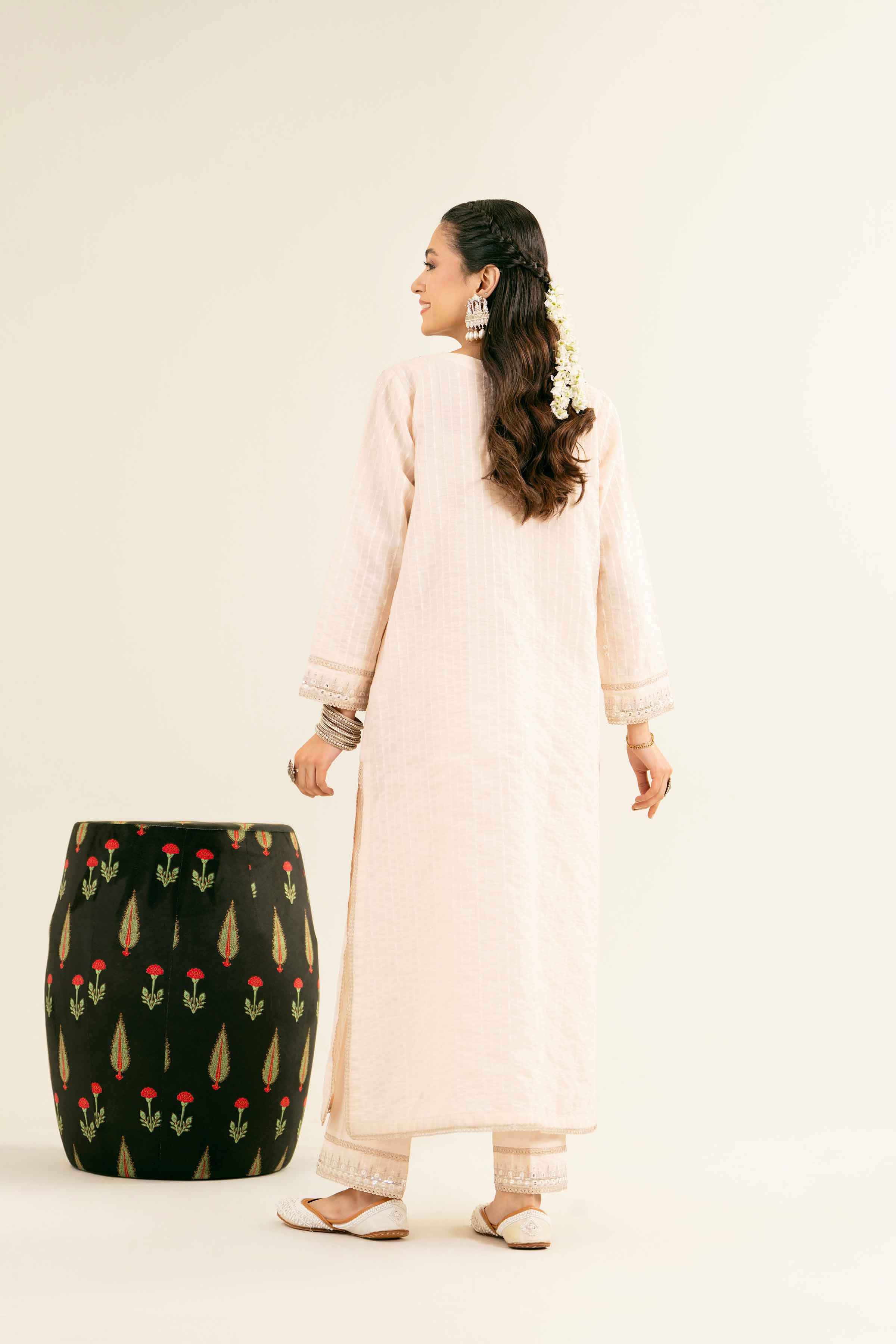 2 Piece - Embroidered Suit - PE25-139 - Image 3