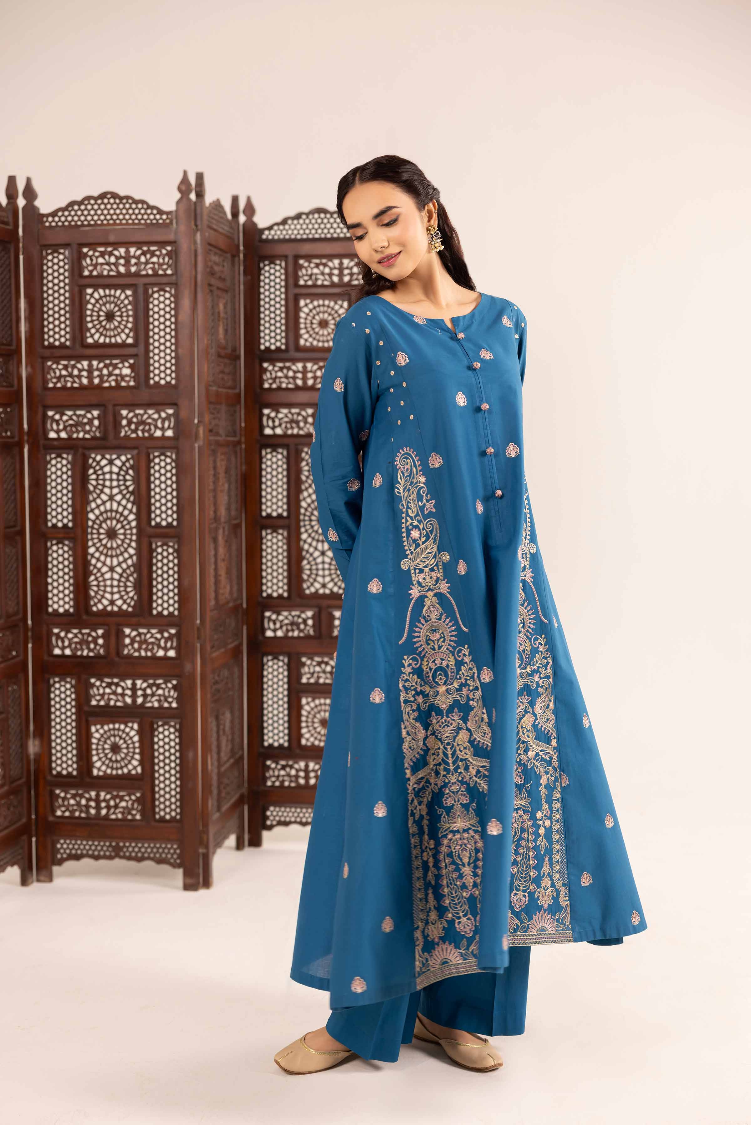 2 Piece - Embroidered Suit - PE25-144 - Image 6