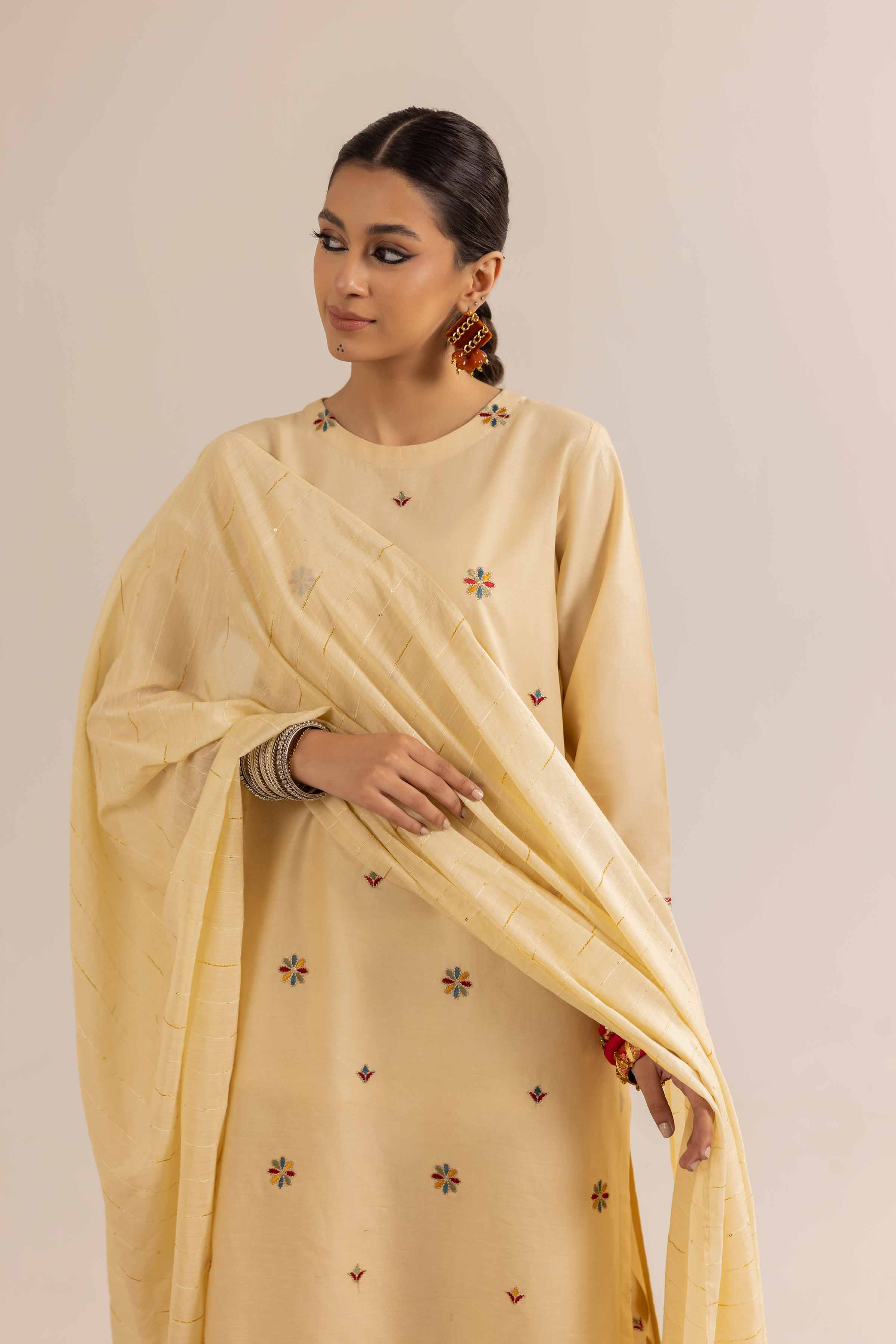 3 Piece - Embroidered Suit - PE25-146 - Image 2