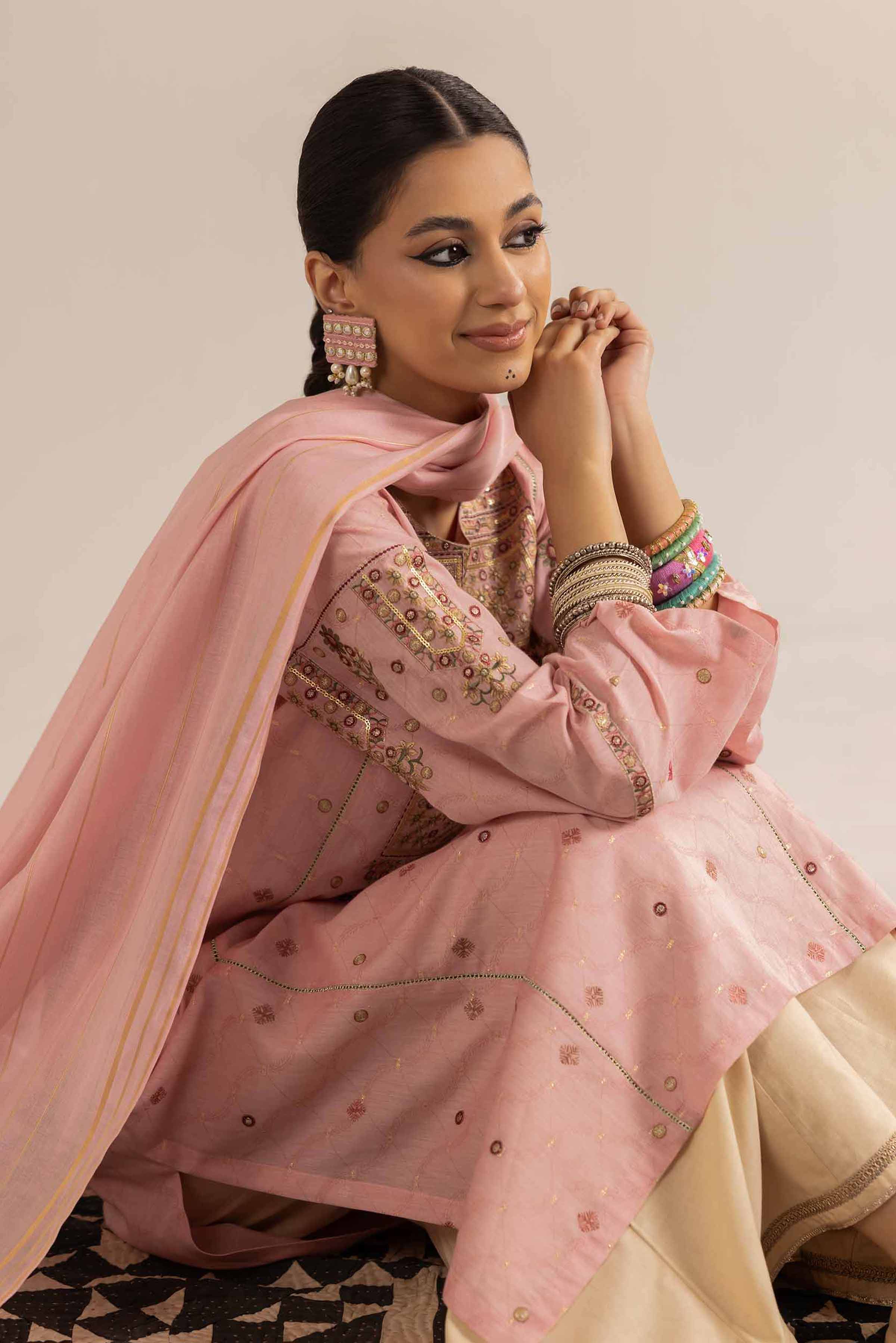 2 Piece - Embroidered Suit - PE25-157 - Image 2