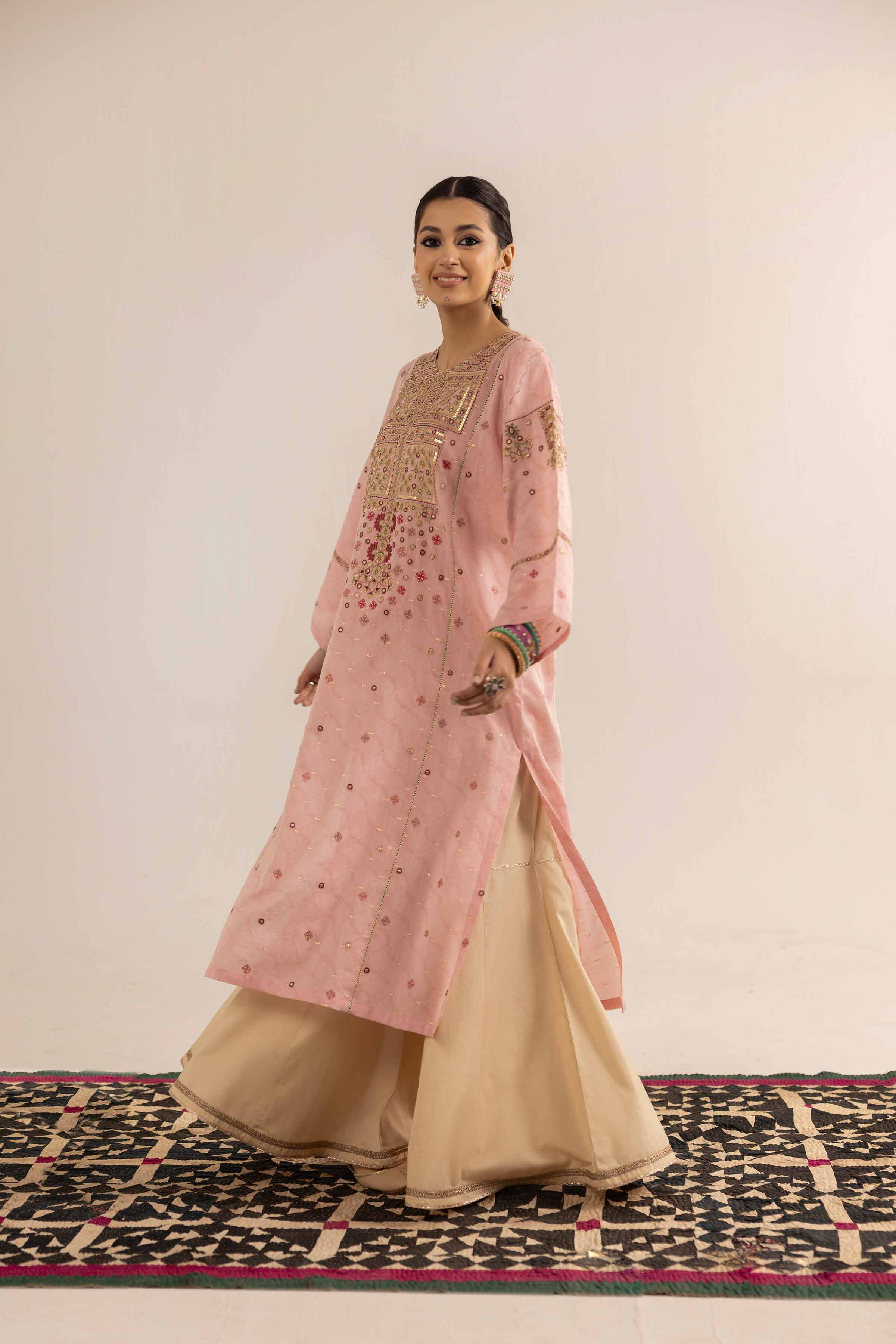 2 Piece - Embroidered Suit - PE25-157 - Image 4