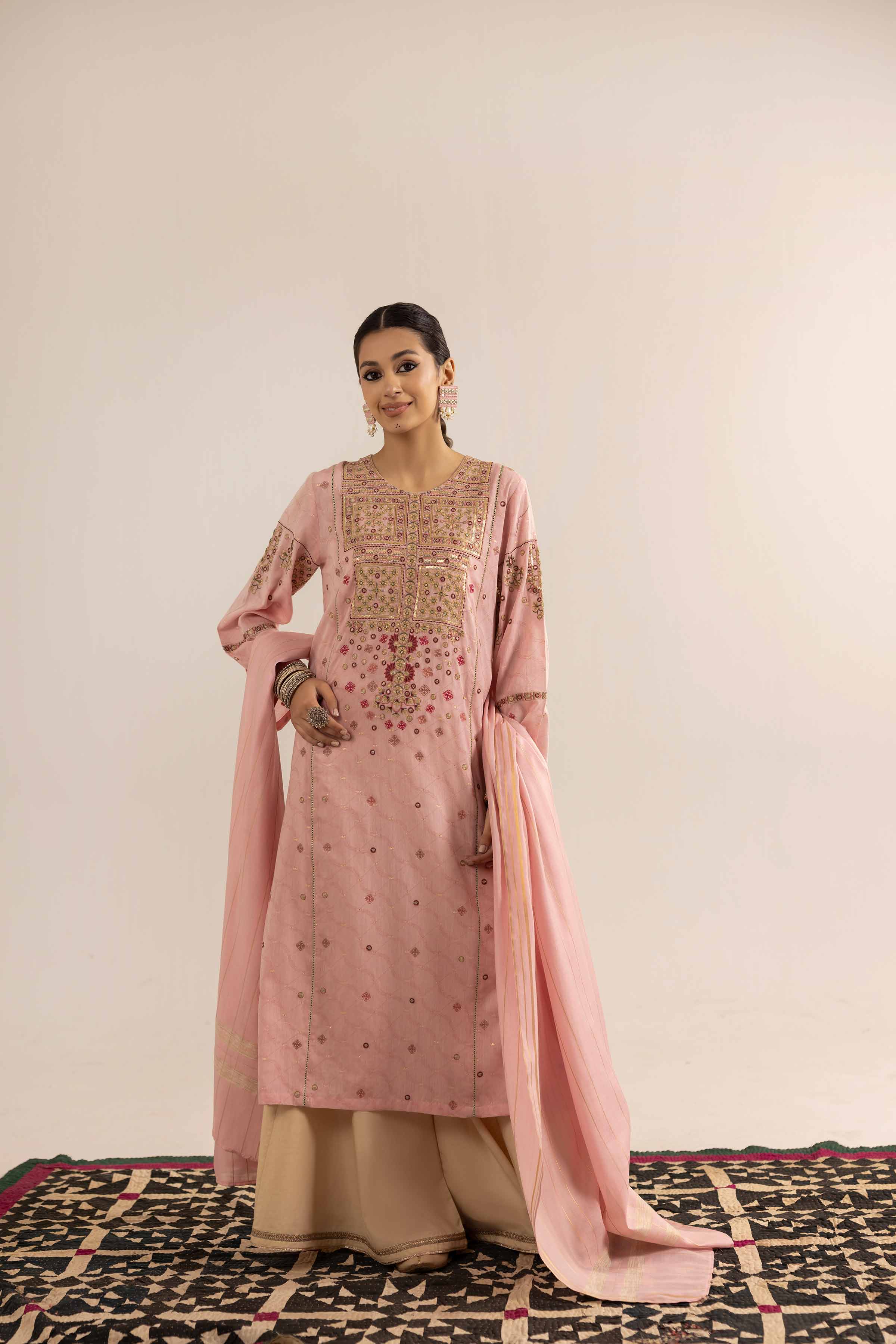 2 Piece - Embroidered Suit - PE25-157 - Image 5