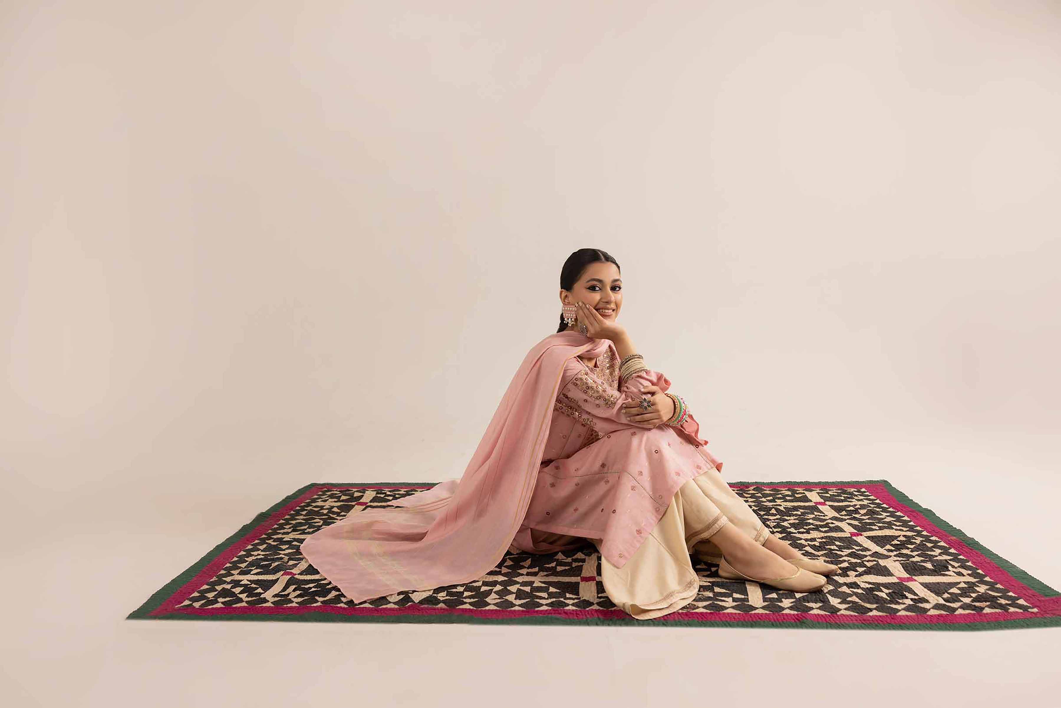 2 Piece - Embroidered Suit - PE25-157 - Image 8