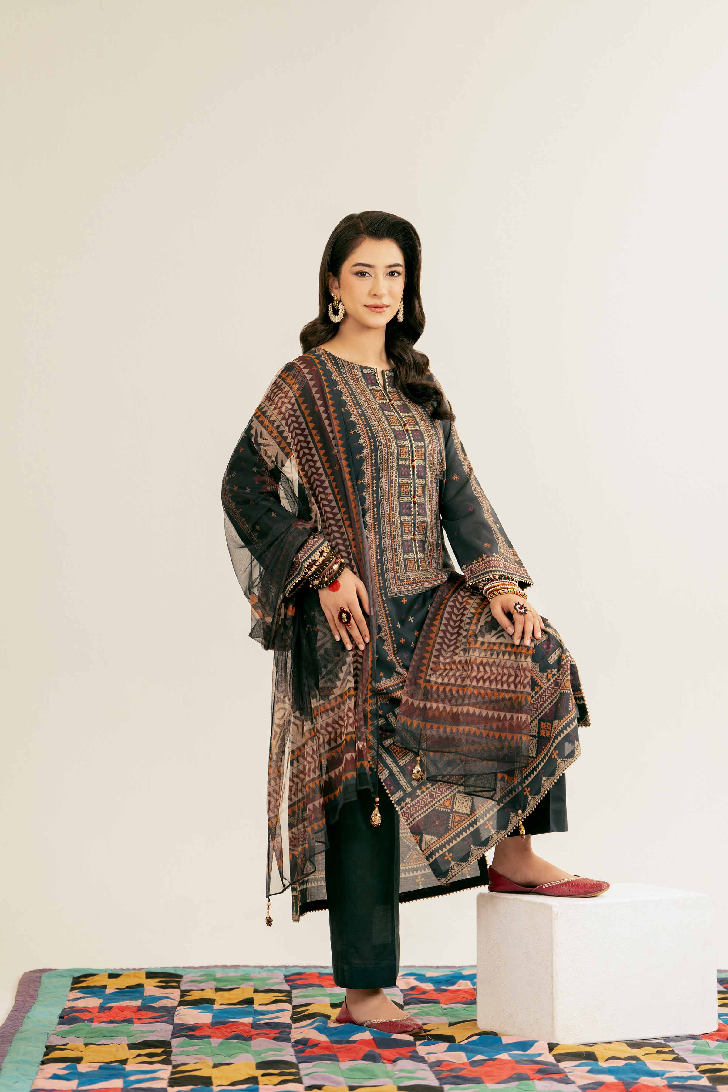 3 Piece - Printed Suit - PE25-164 - Image 4
