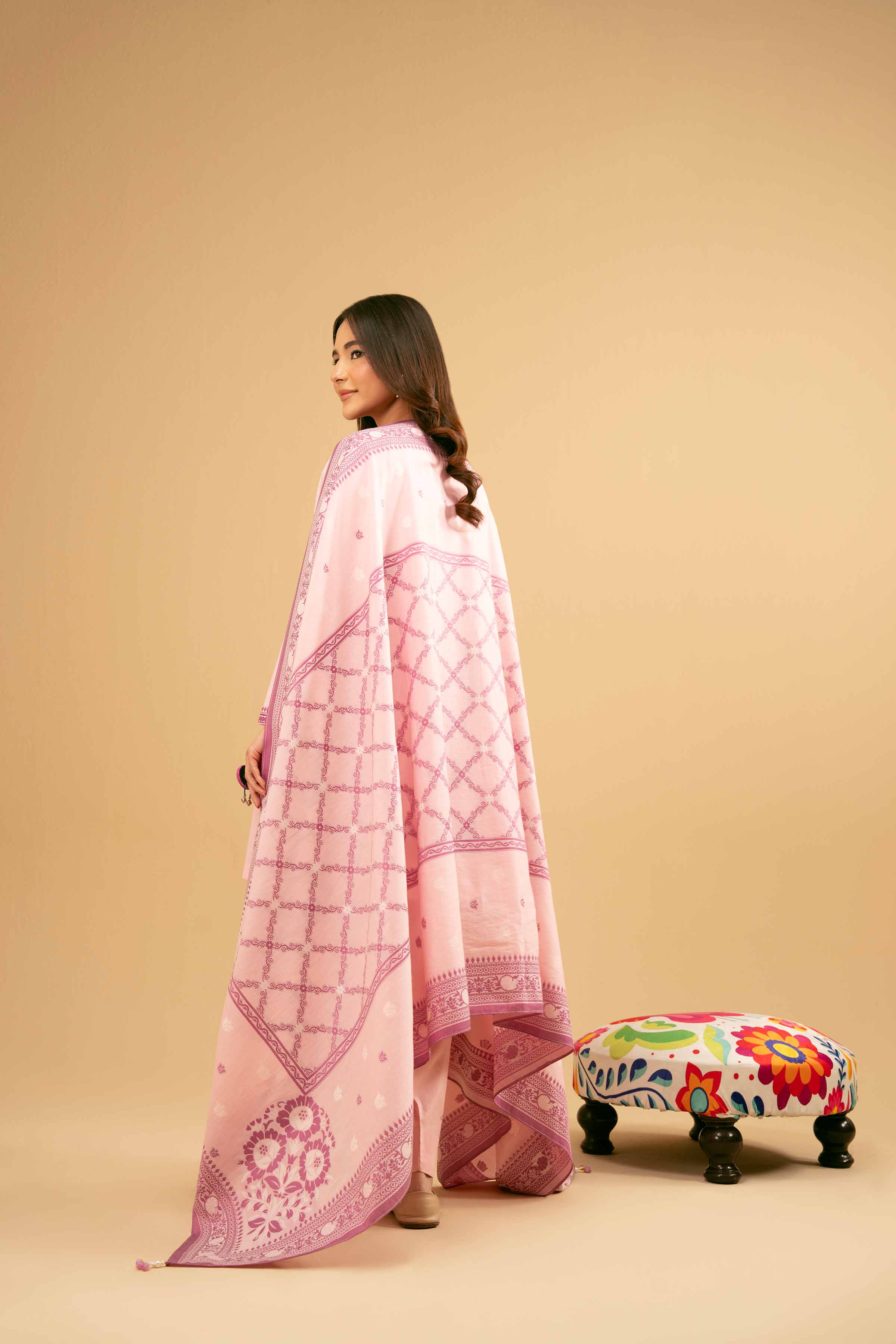 3 Piece - Embroidered Suit - PE25-177 - Image 3