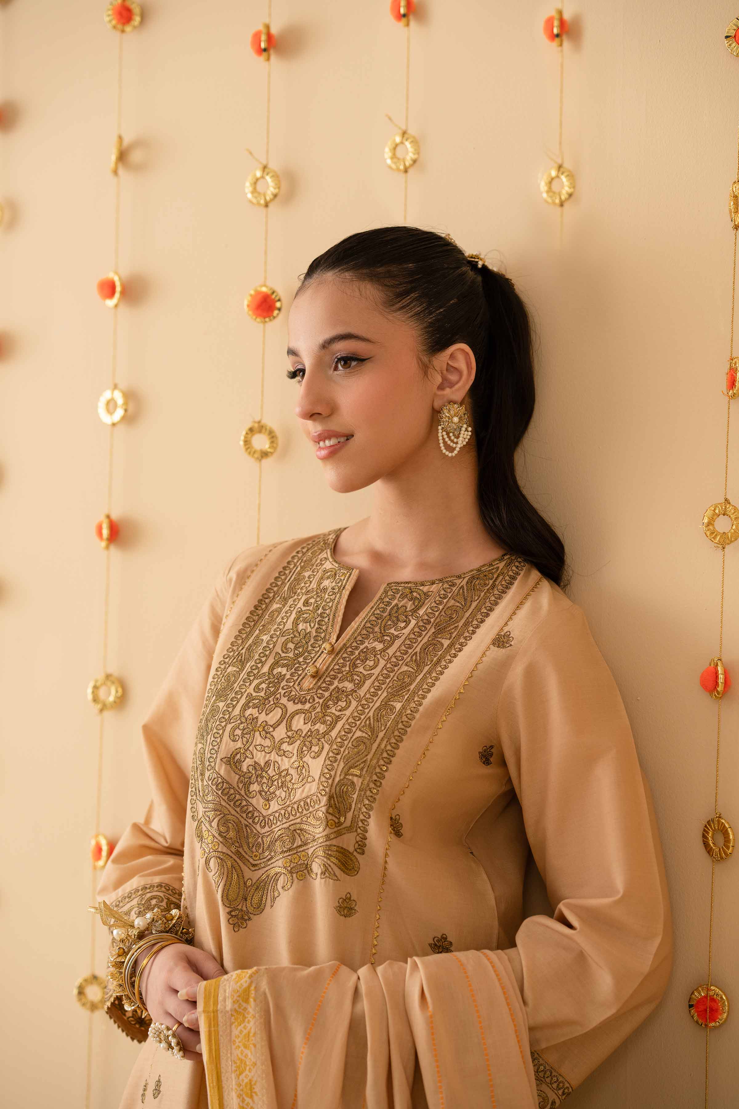 3 Piece - Embroidered Suit - PE25-184 - Image 5