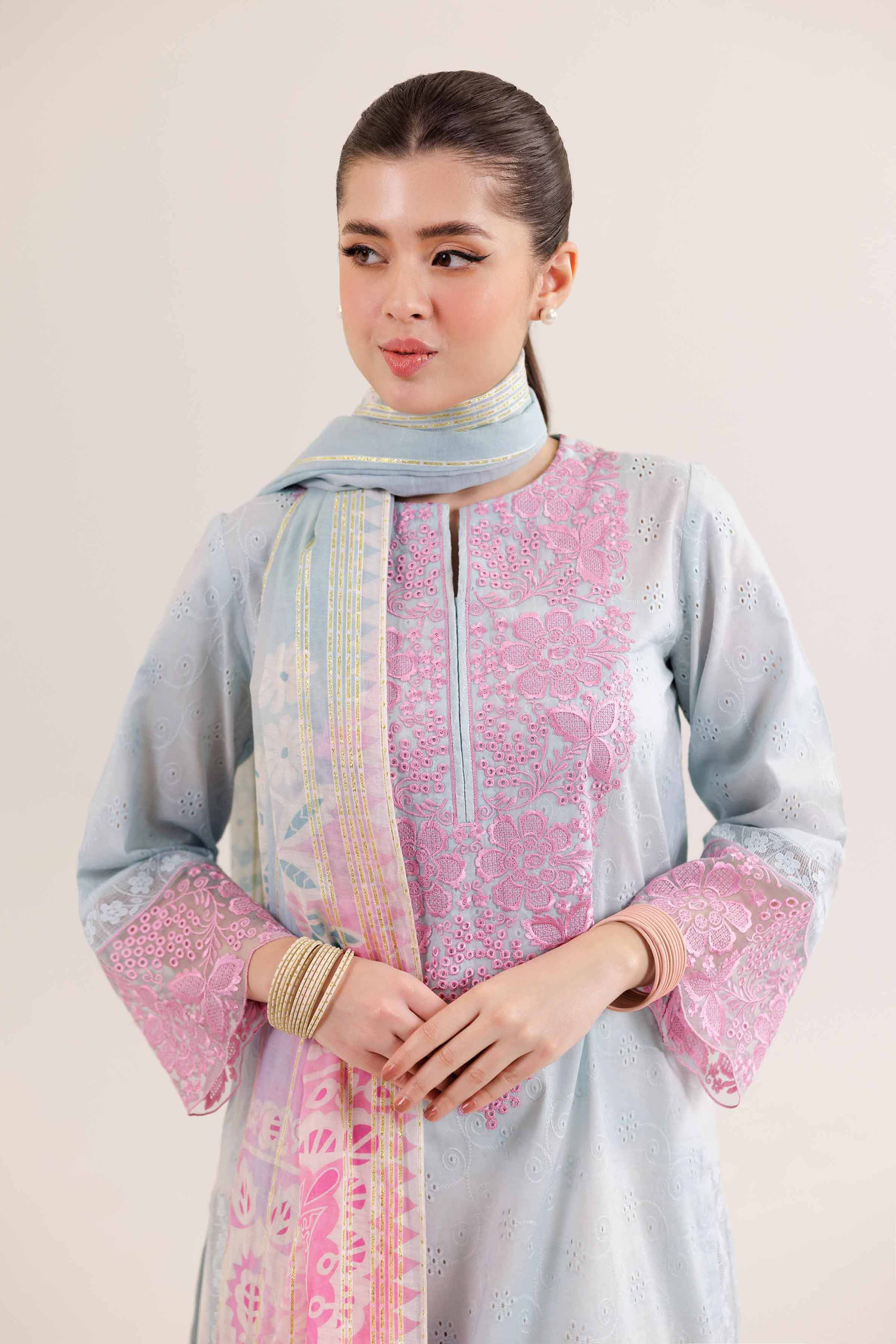 2 Piece - Printed Embroidered Suit - PE25-188 - Image 2