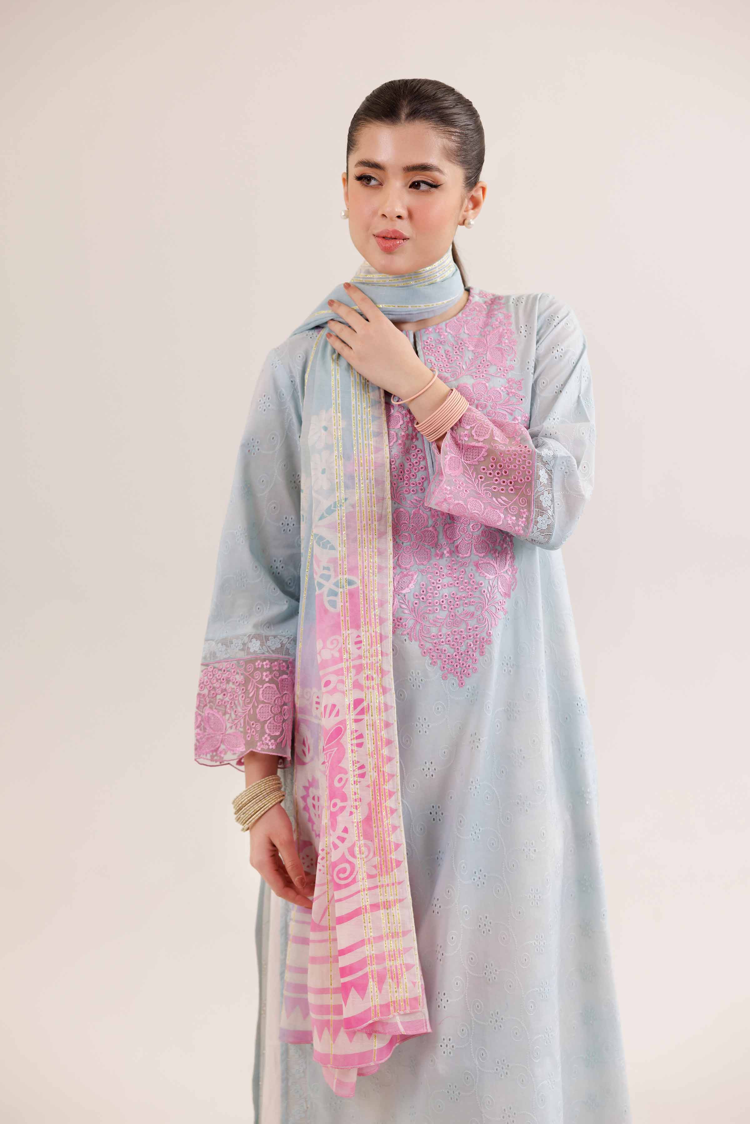 2 Piece - Printed Embroidered Suit - PE25-188 - Image 4