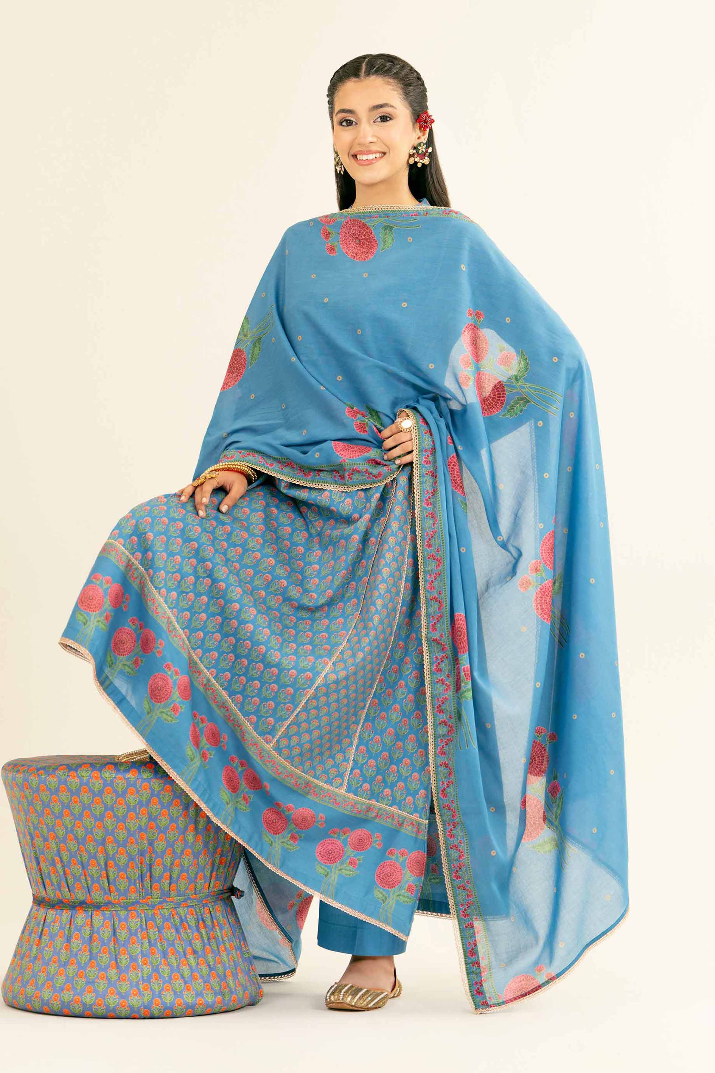 3 Piece - Printed Suit - PE25-208