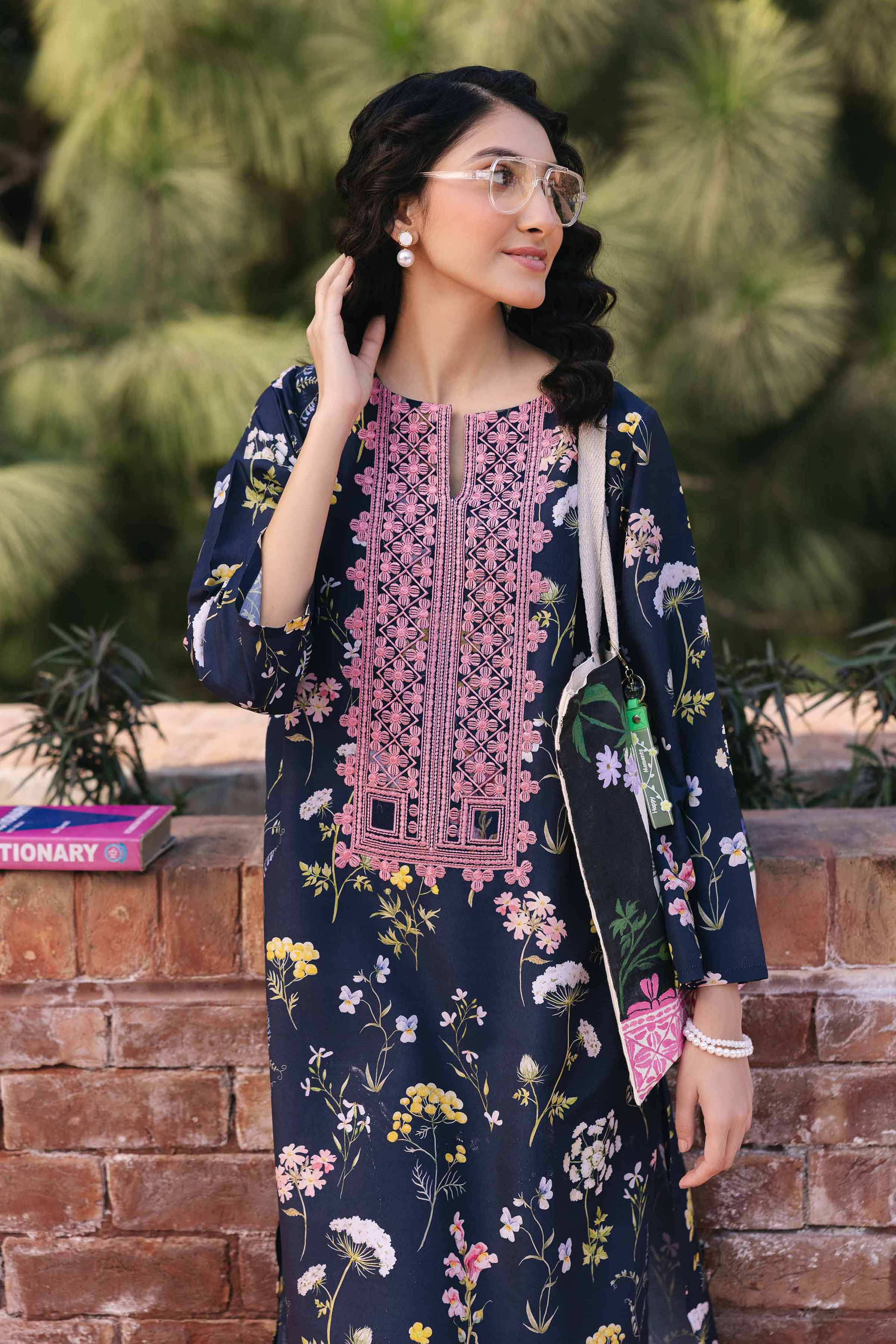 2 Piece - Printed Embroidered Suit - PE25-226 - Image 2