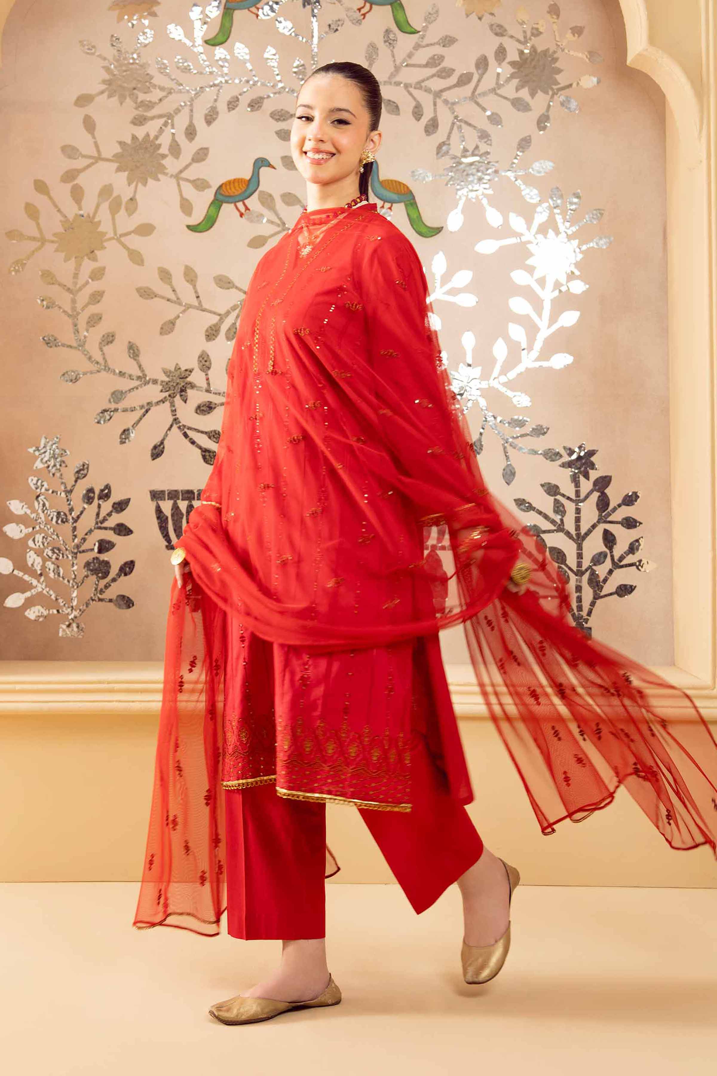 3 Piece - Embroidered Suit - PE25-234 - Image 2