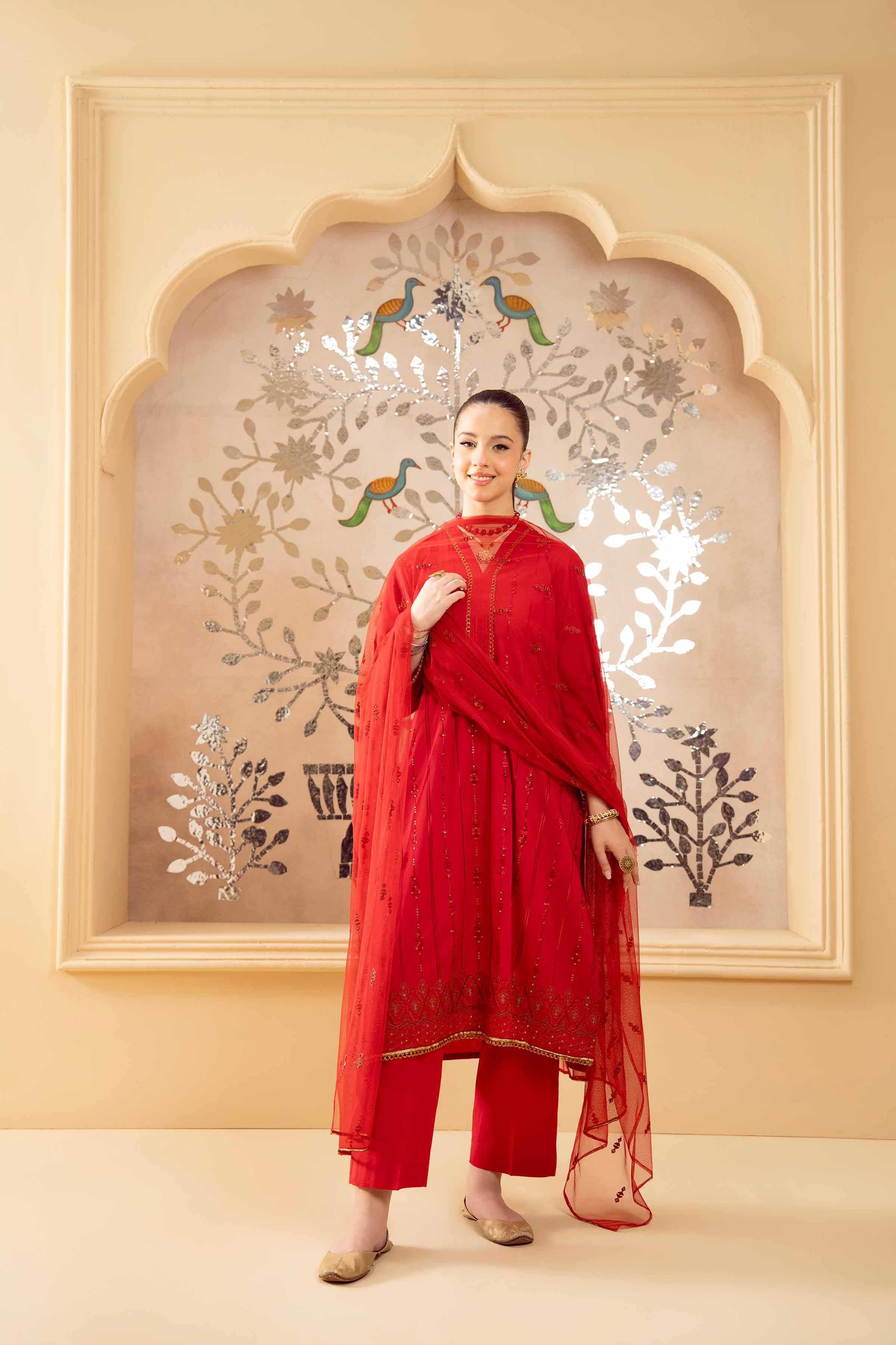3 Piece - Embroidered Suit - PE25-234 - Image 4