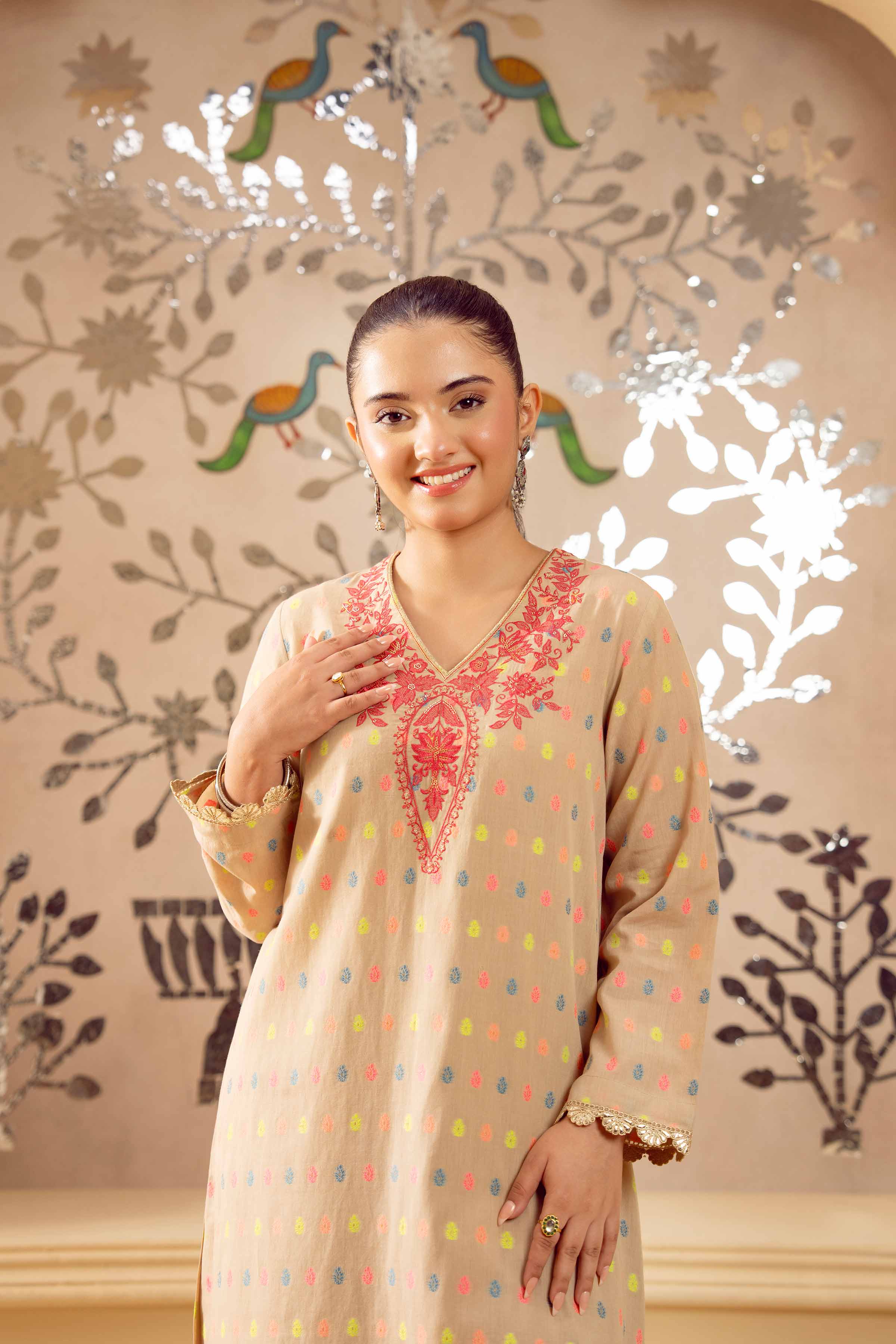 2 Piece - Embroidered Suit - PE25-239 - Image 6