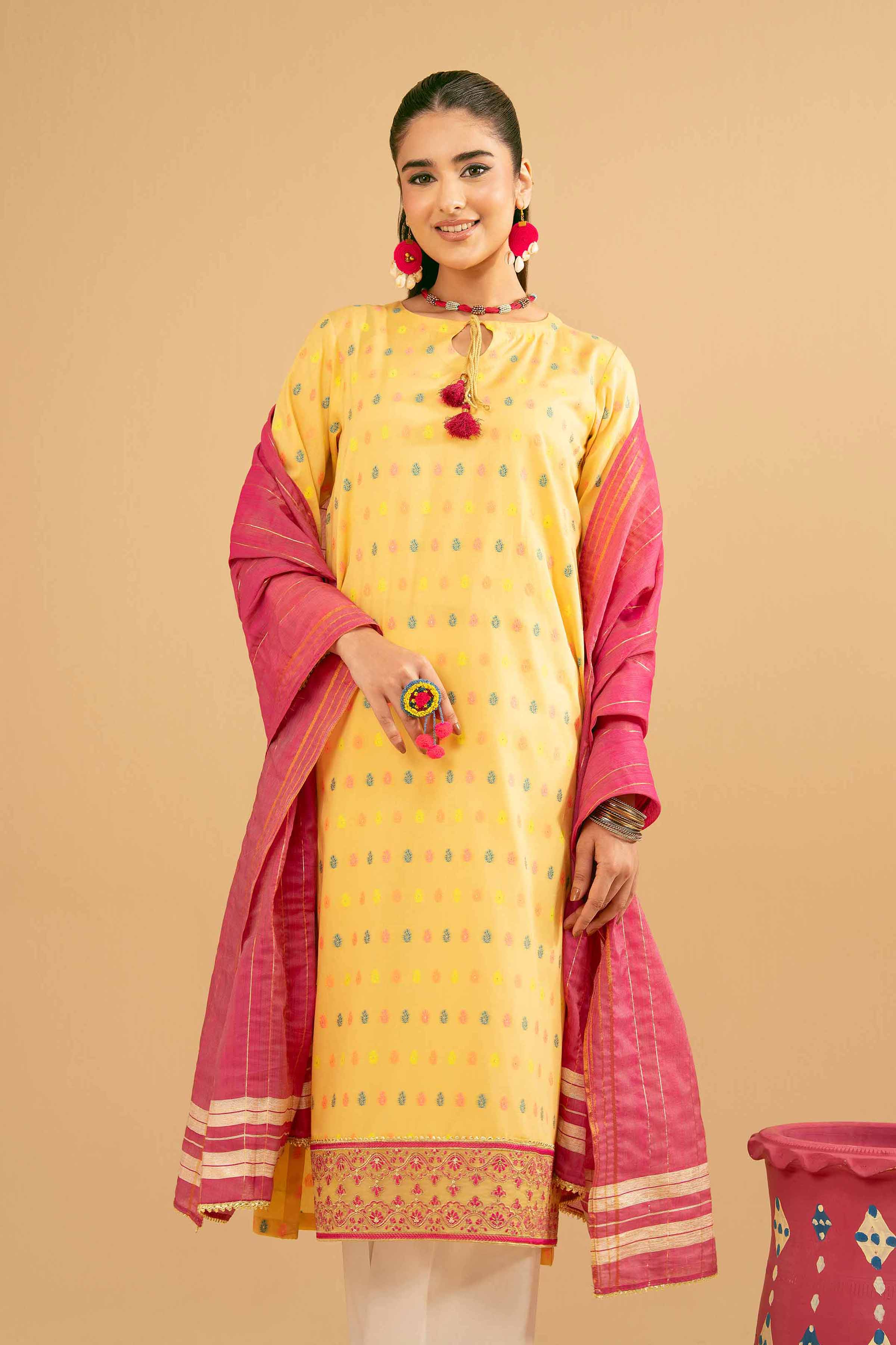 2 Piece - Embroidered Suit - PE25-245 - Image 2