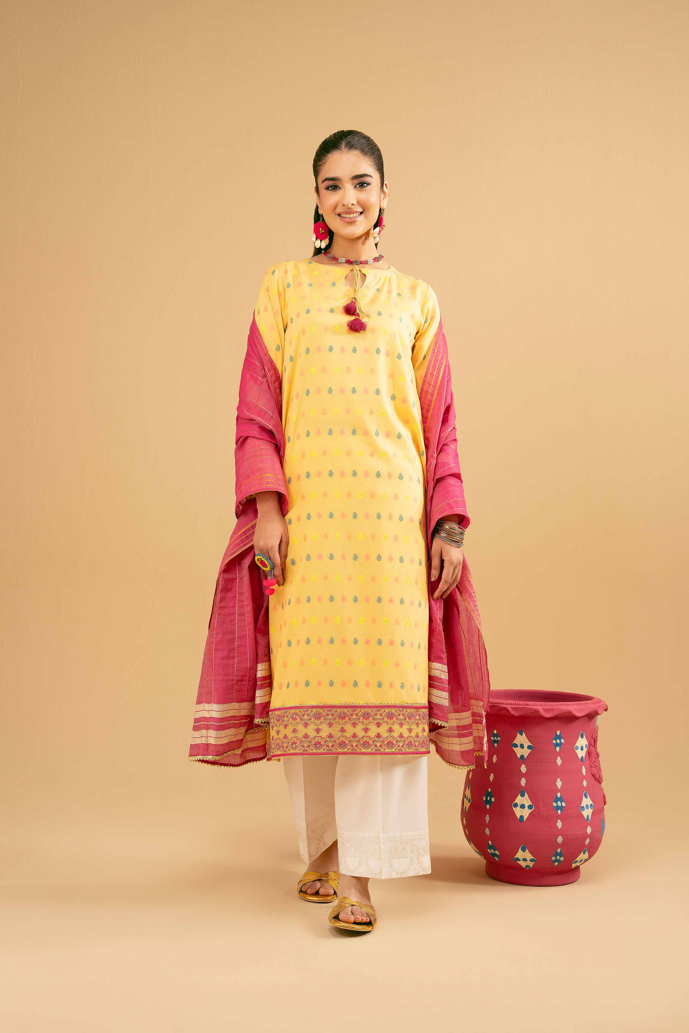 2 Piece - Embroidered Suit - PE25-245 - Image 6