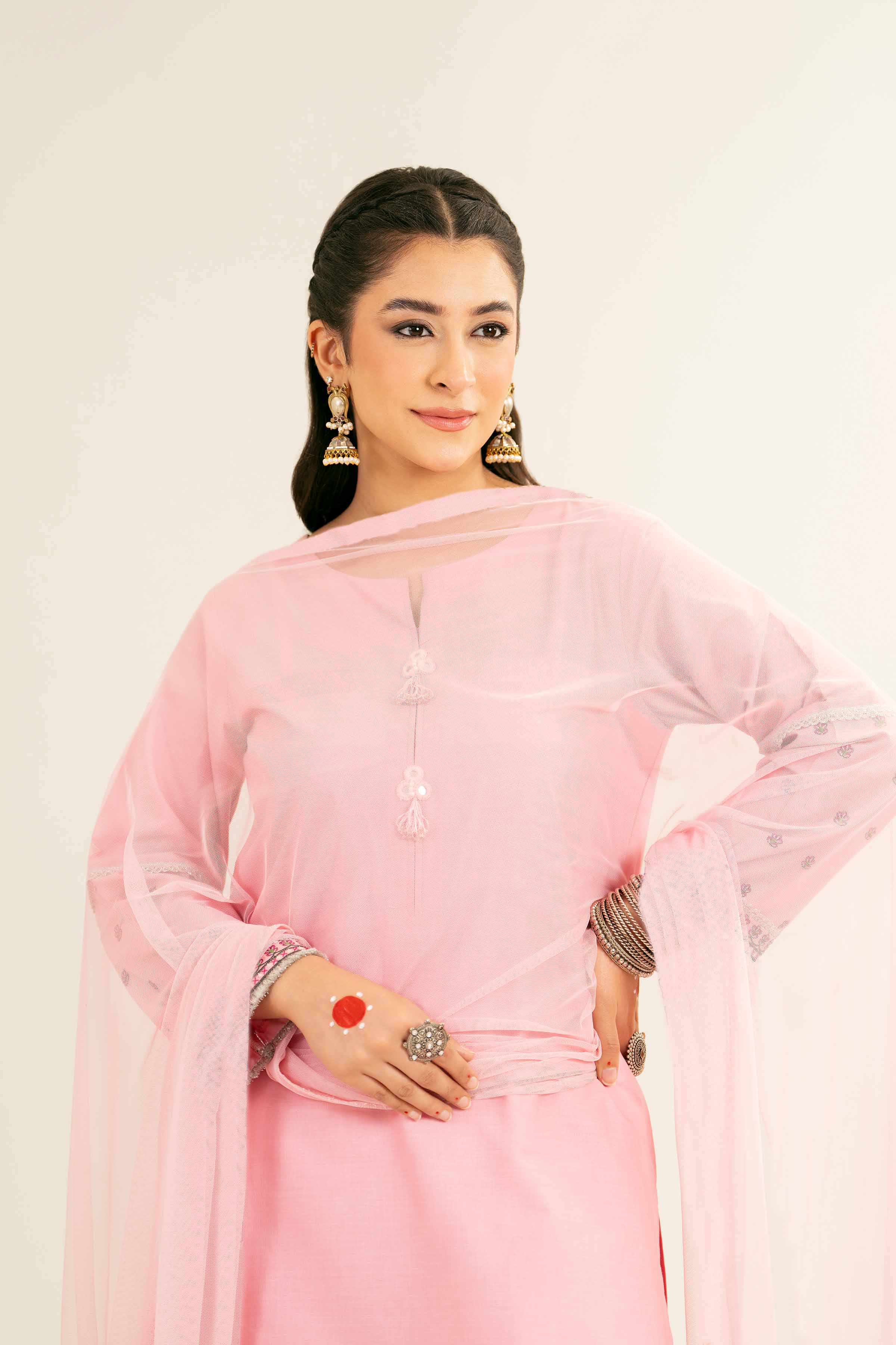 3 Piece - Embroidered Suit - PE25-249 - Image 2