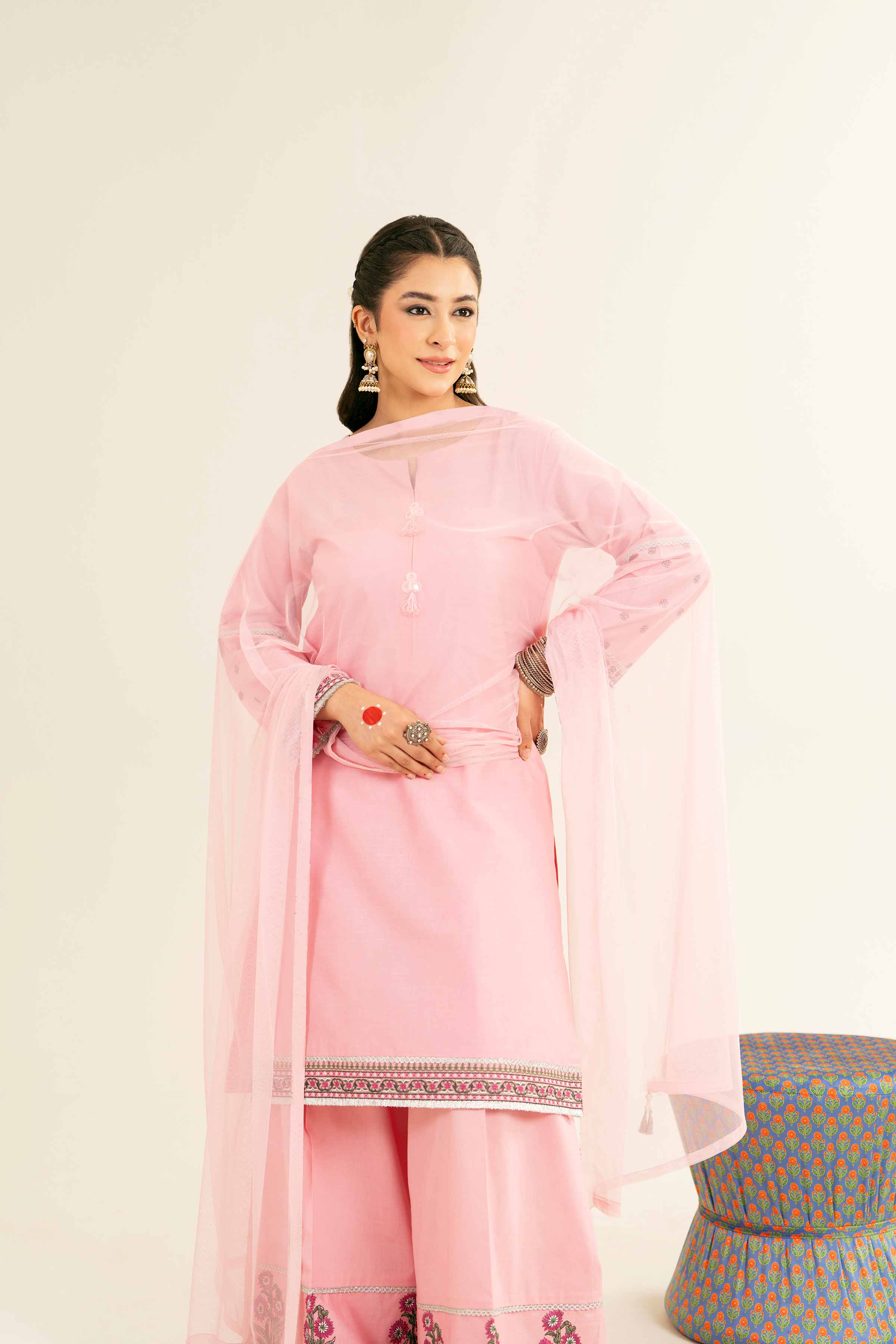 3 Piece - Embroidered Suit - PE25-249 - Image 4