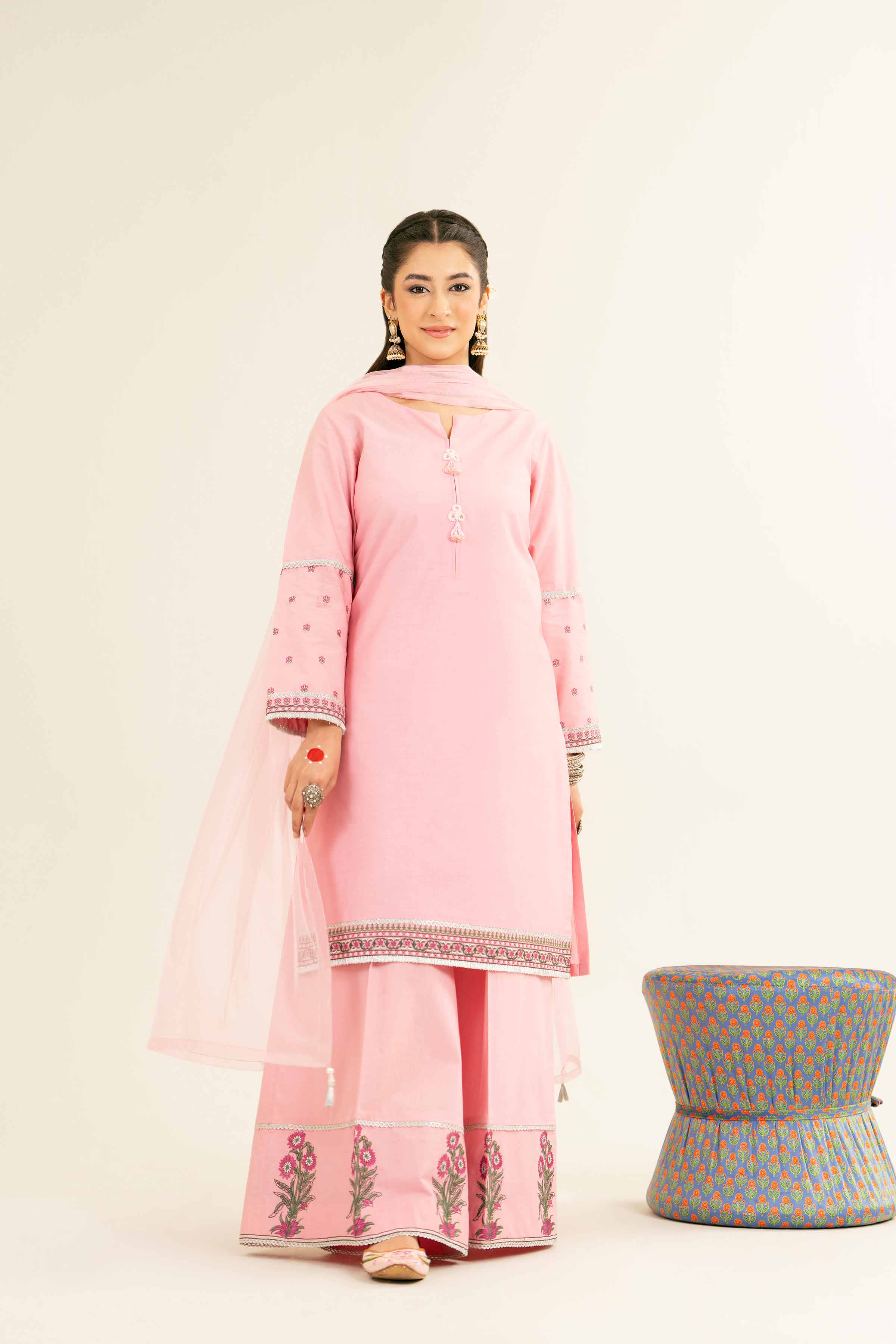 3 Piece - Embroidered Suit - PE25-249 - Image 5