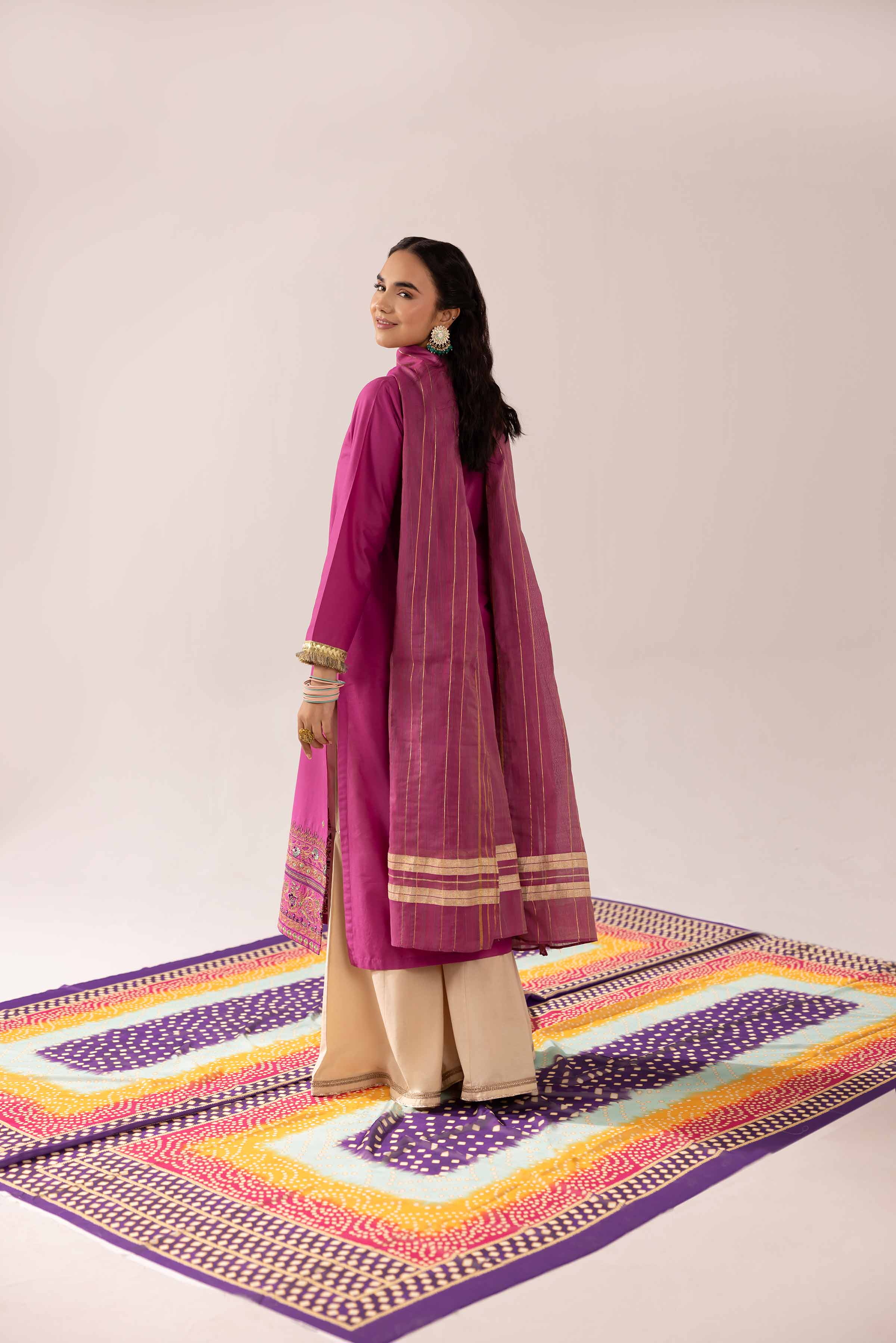 2 Piece - Embroidered Suit - PE25-253 - Image 3