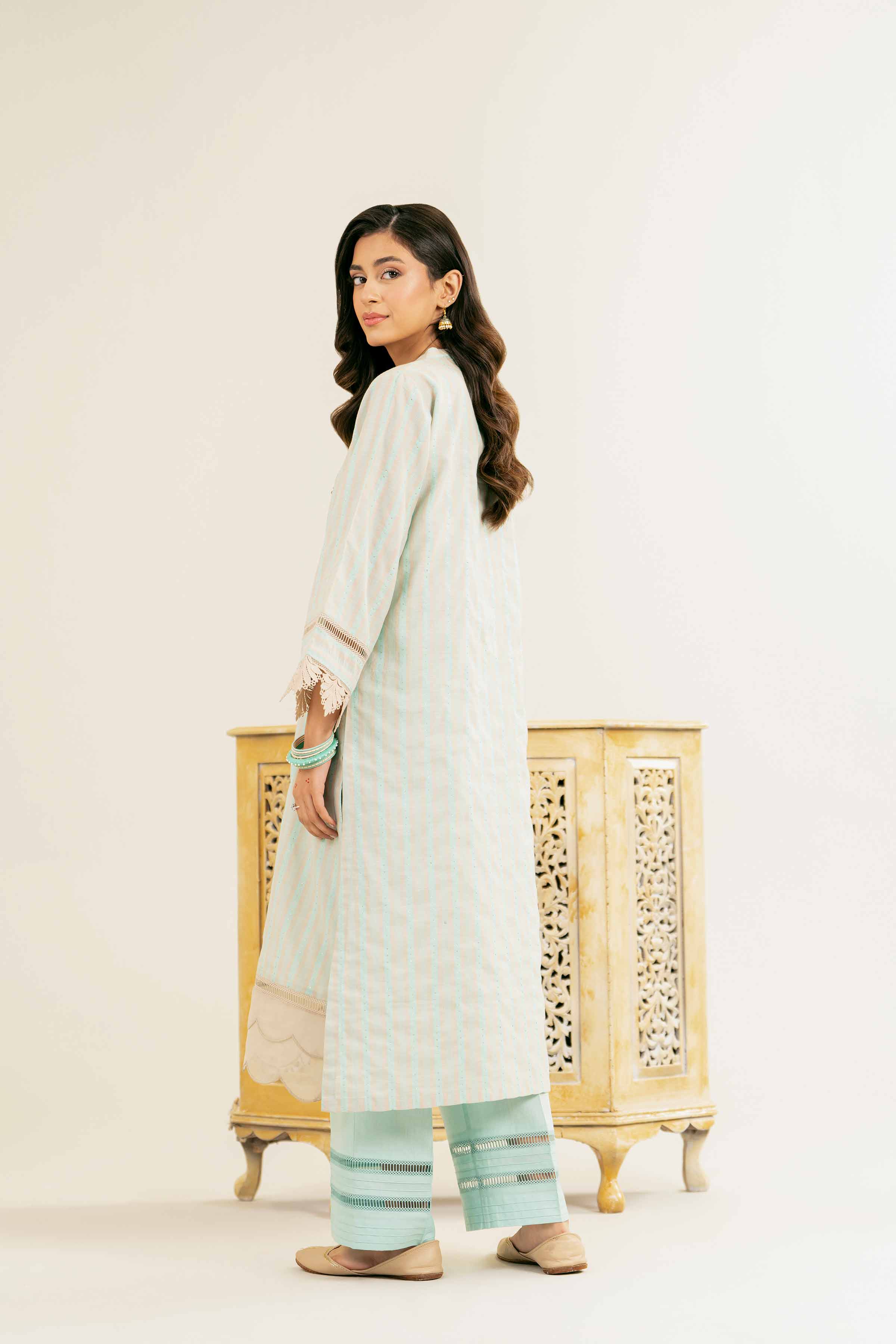 2 Piece - Embroidered Suit - PE25-26 - Image 3