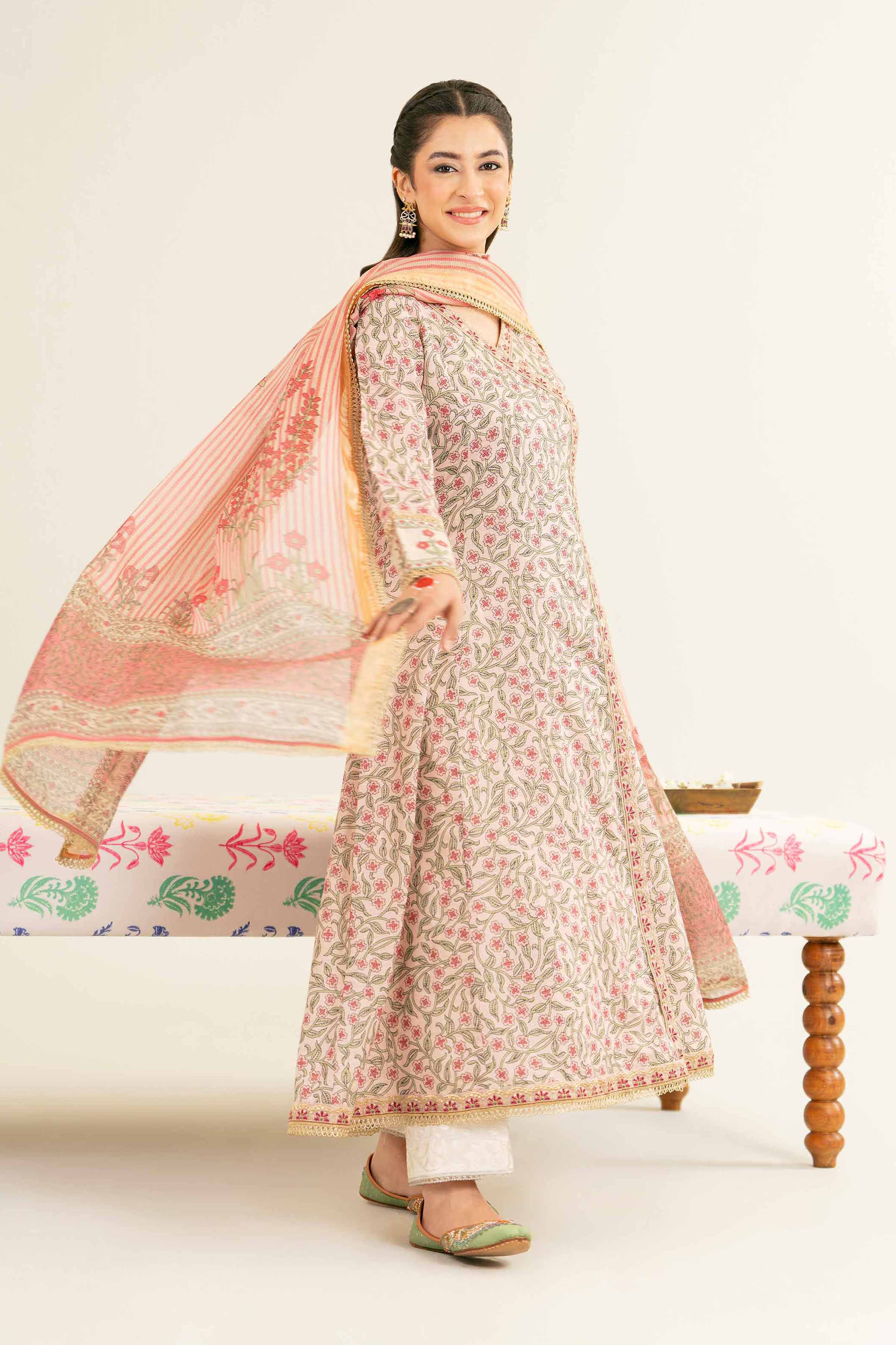 2 Piece - Printed Embroidered Suit - PE25-260 - Image 2