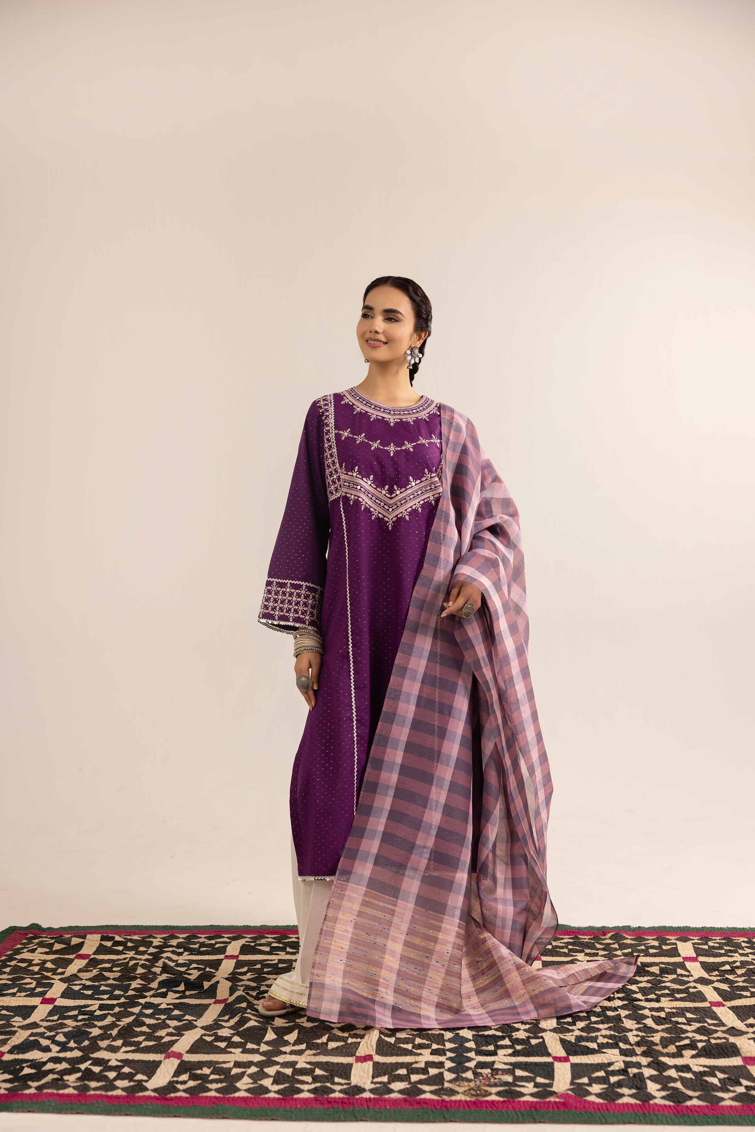 2 Piece - Embroidered Suit - PE25-262 - Image 5