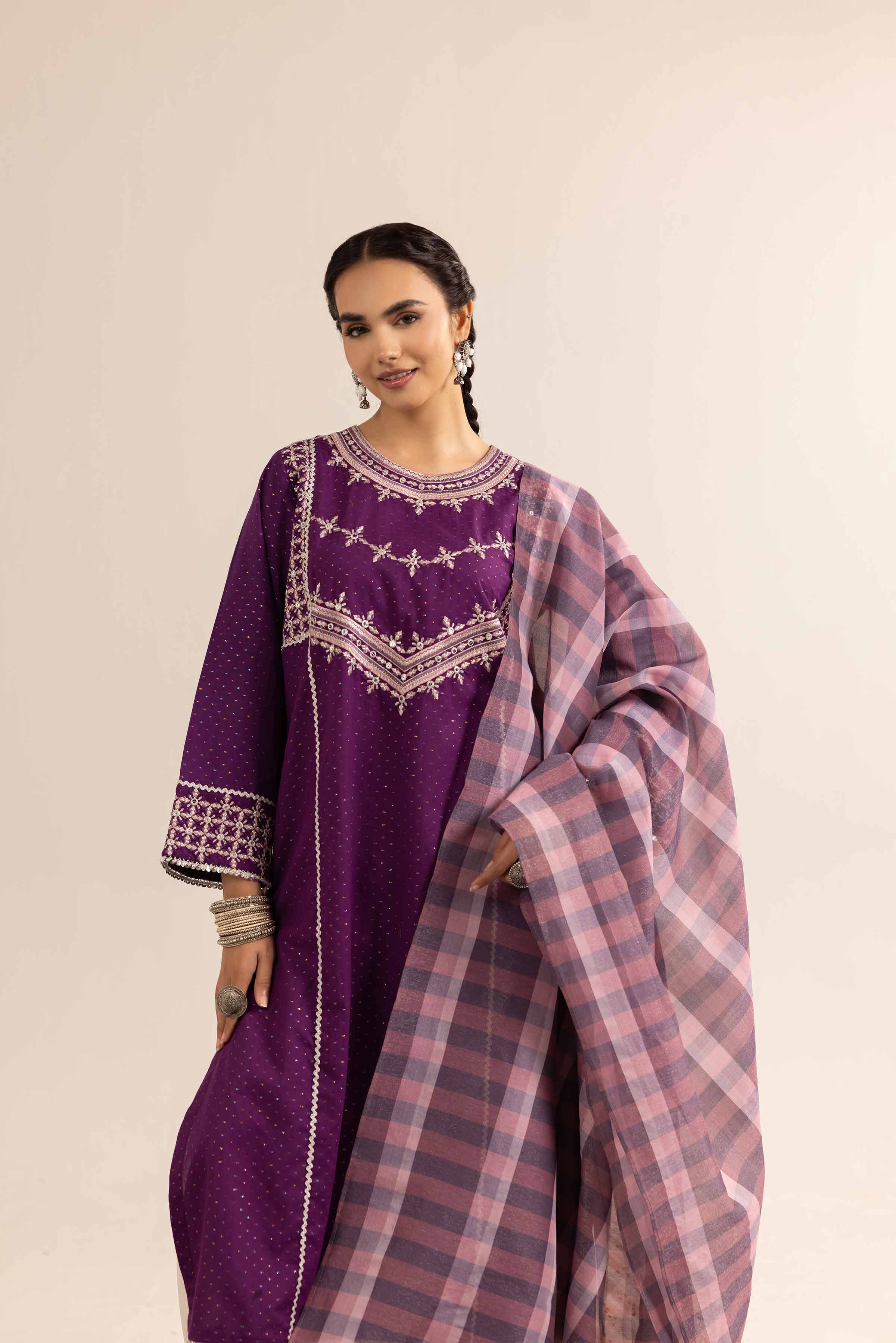 2 Piece - Embroidered Suit - PE25-262 - Image 7