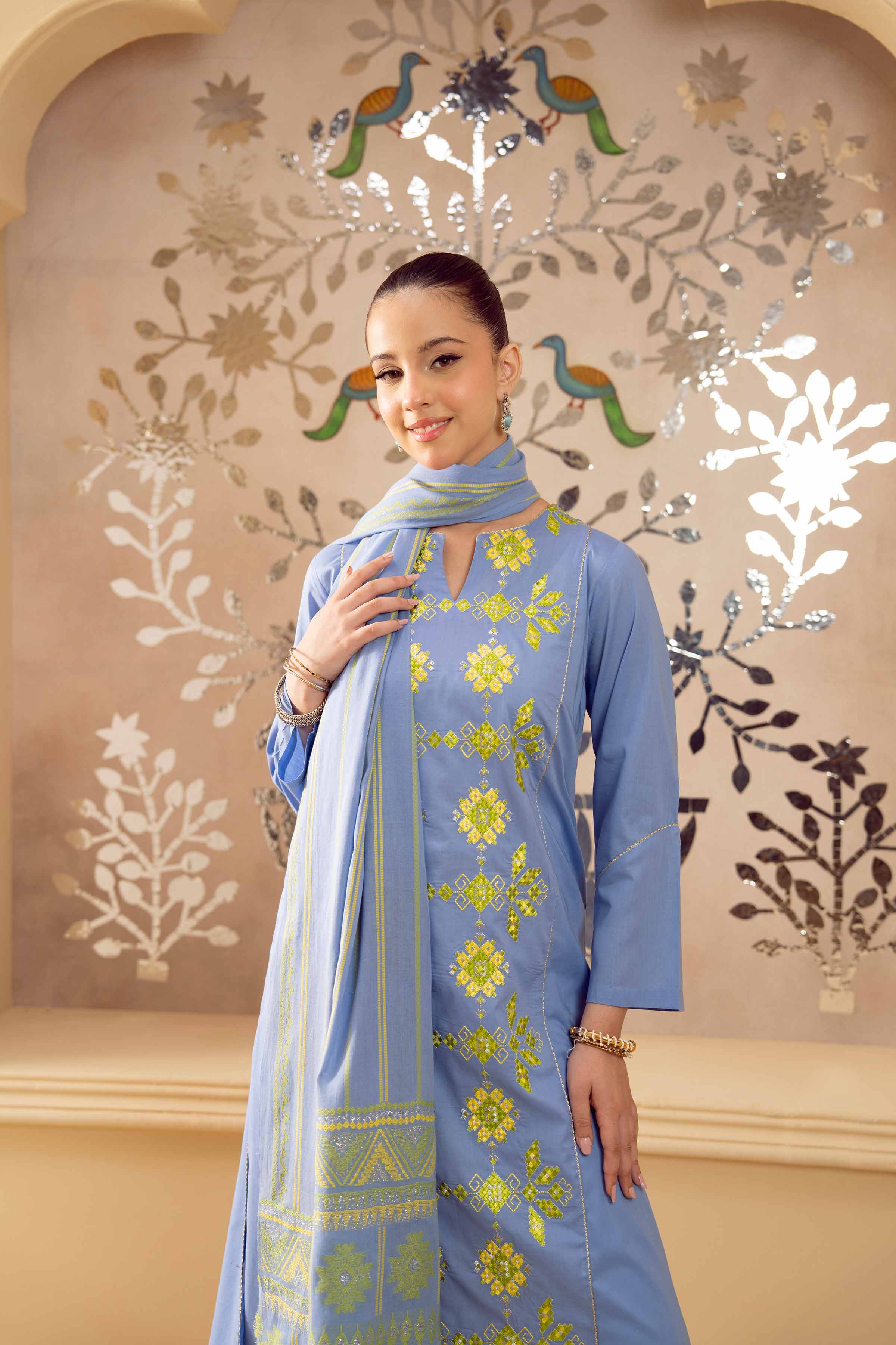 2 Piece - Embroidered Suit - PE25-292 - Image 3