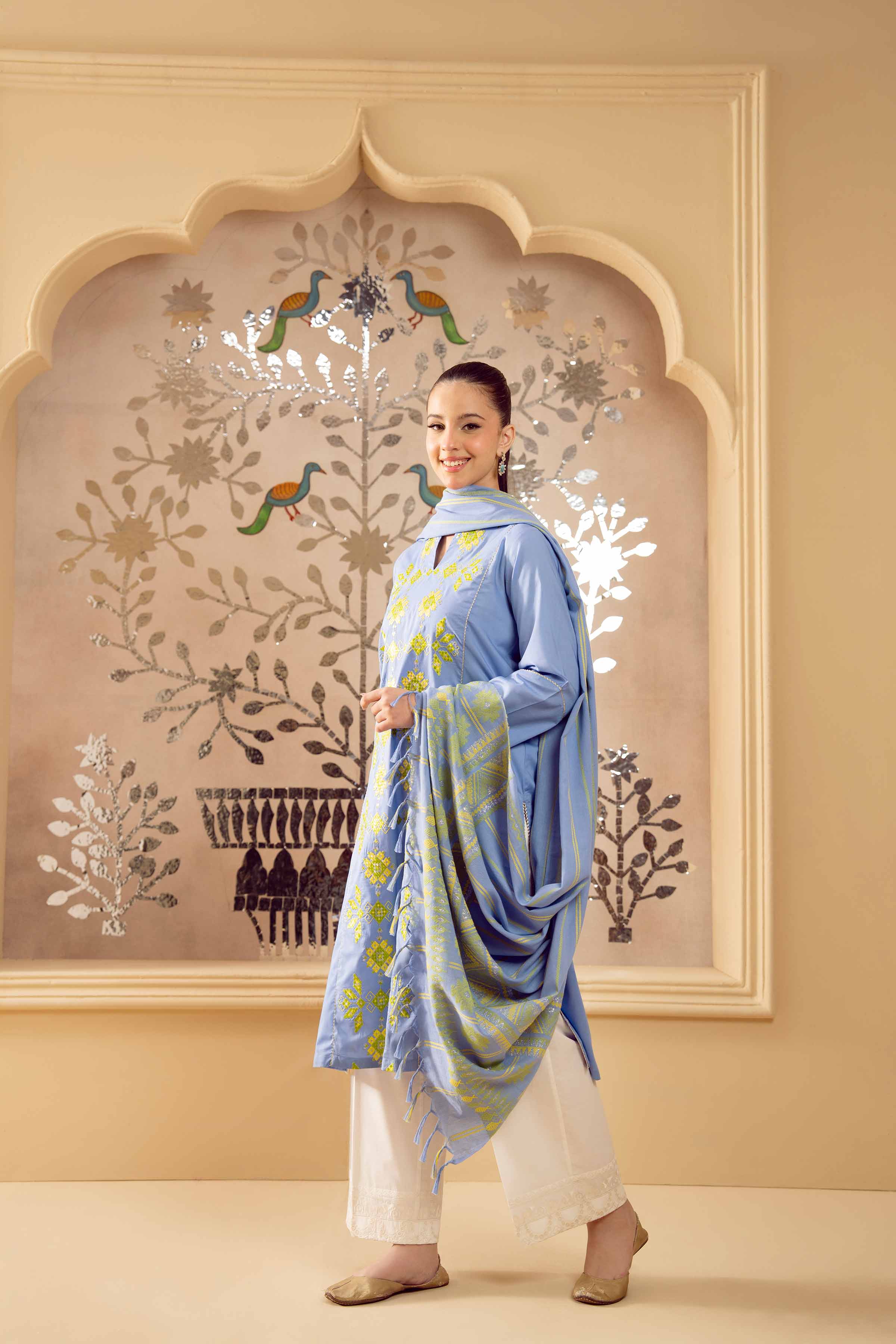 2 Piece - Embroidered Suit - PE25-292 - Image 6