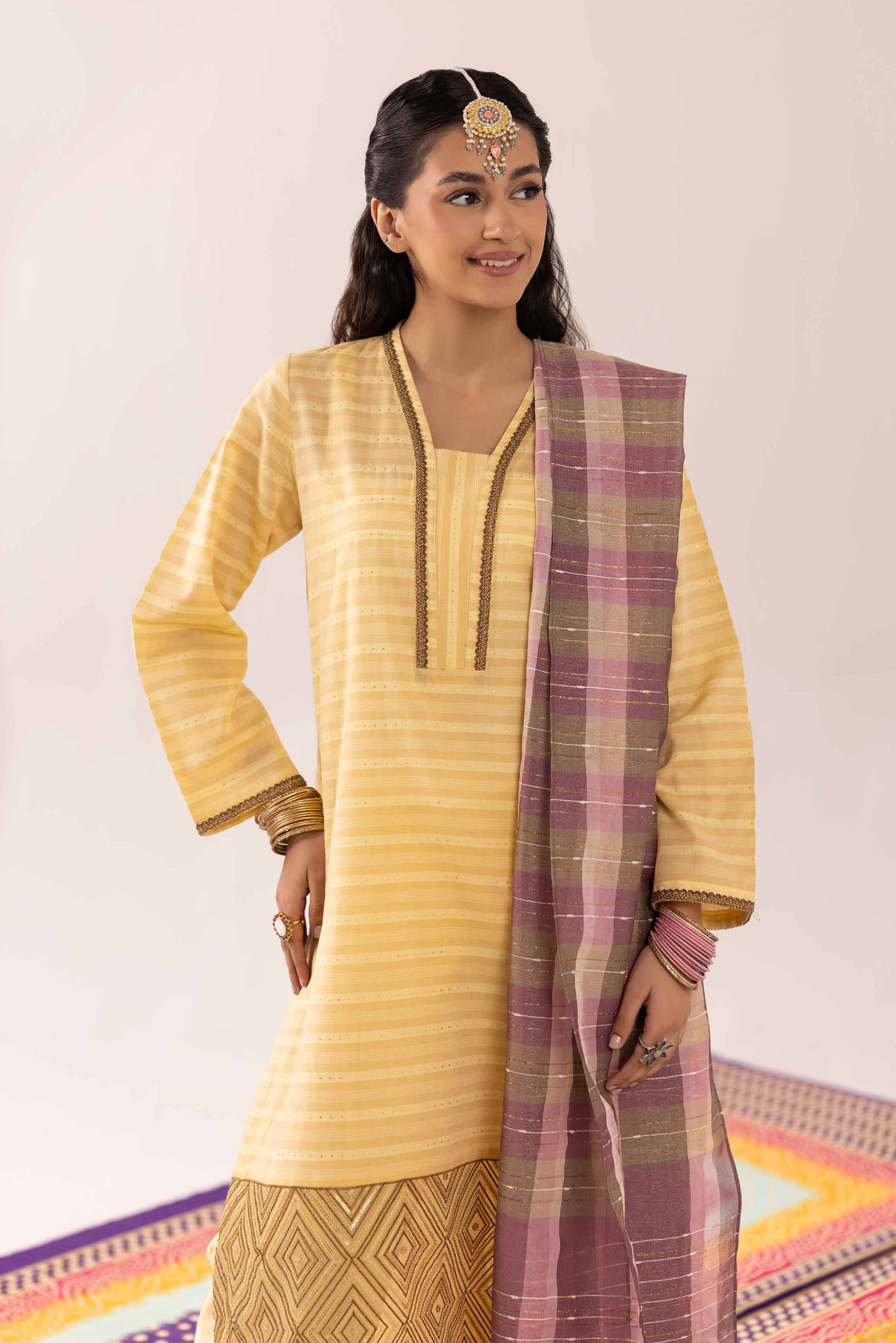 3 Piece - Embroidered Suit - PE25-317 - Image 4
