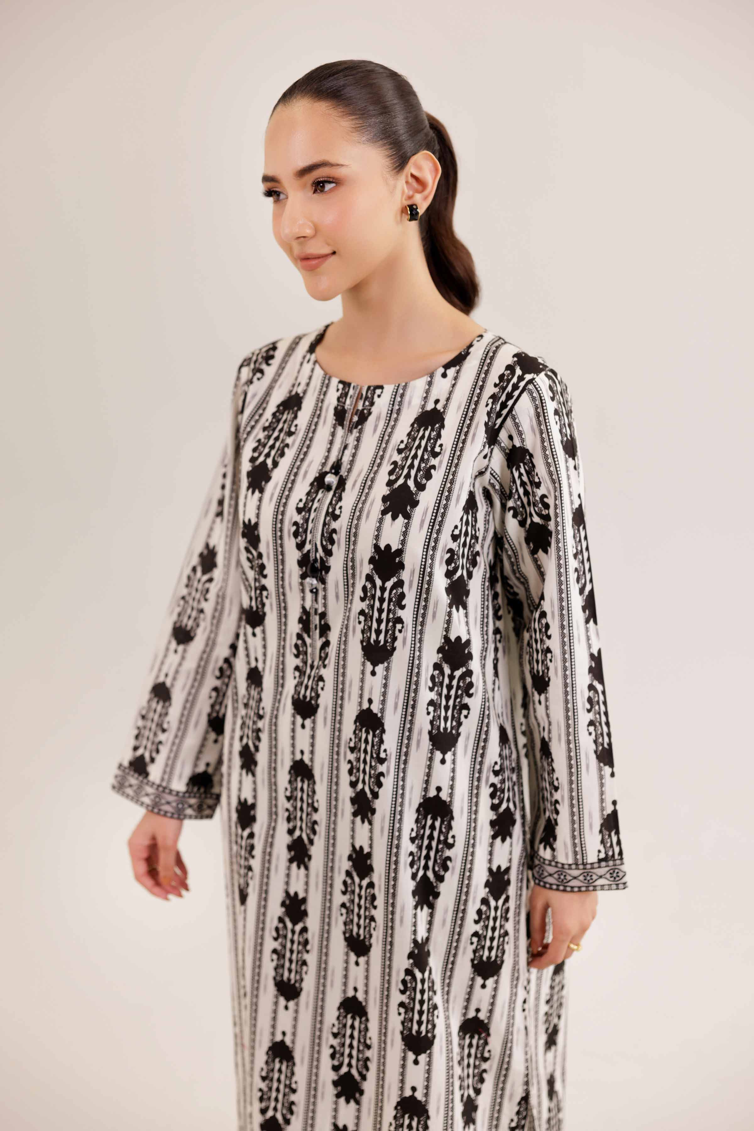 2 Piece - Printed Embroidered Suit - PE25-329 - Image 2
