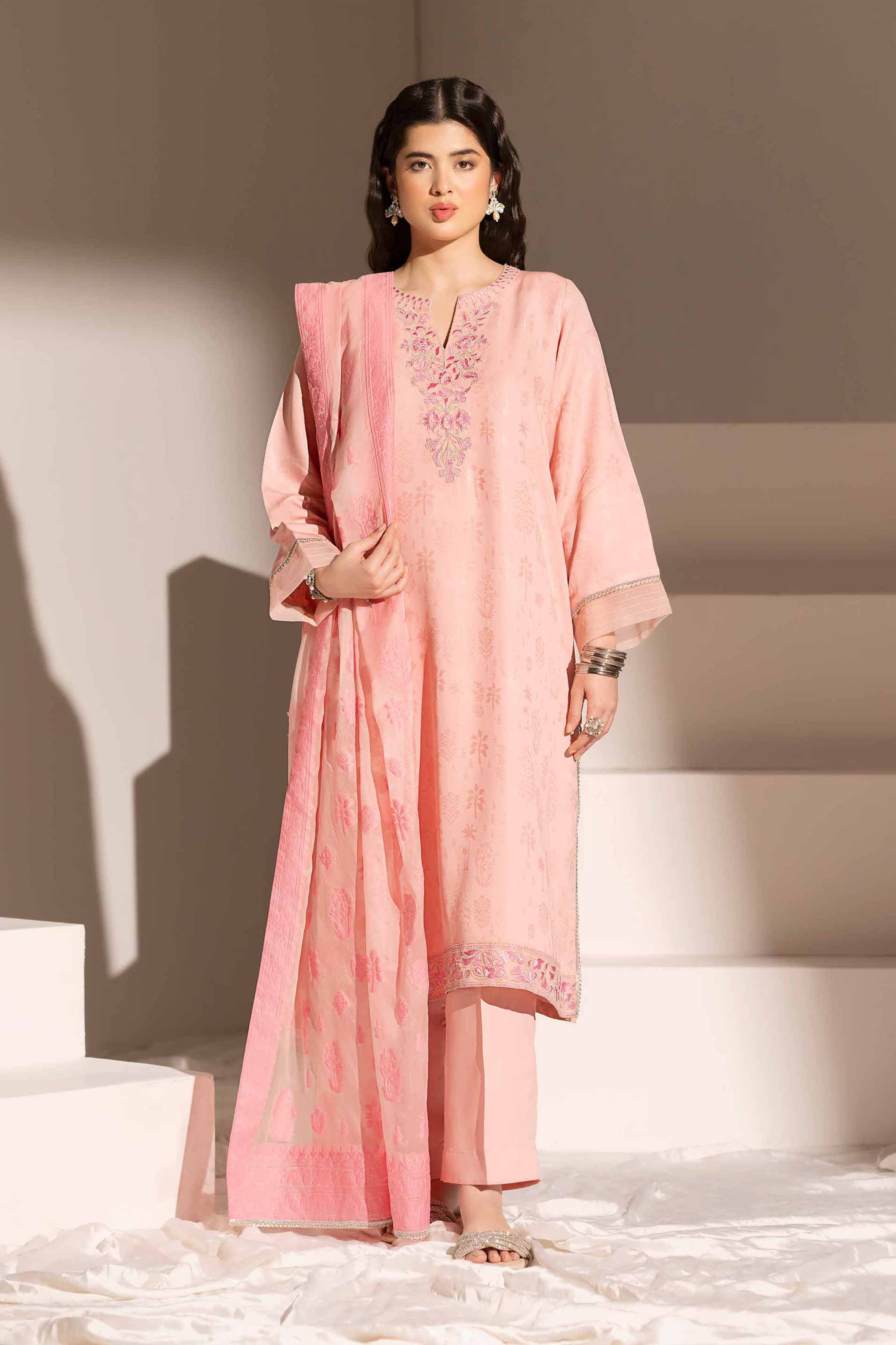 3 Piece - Embroidered Suit - PE25-342 - Image 2