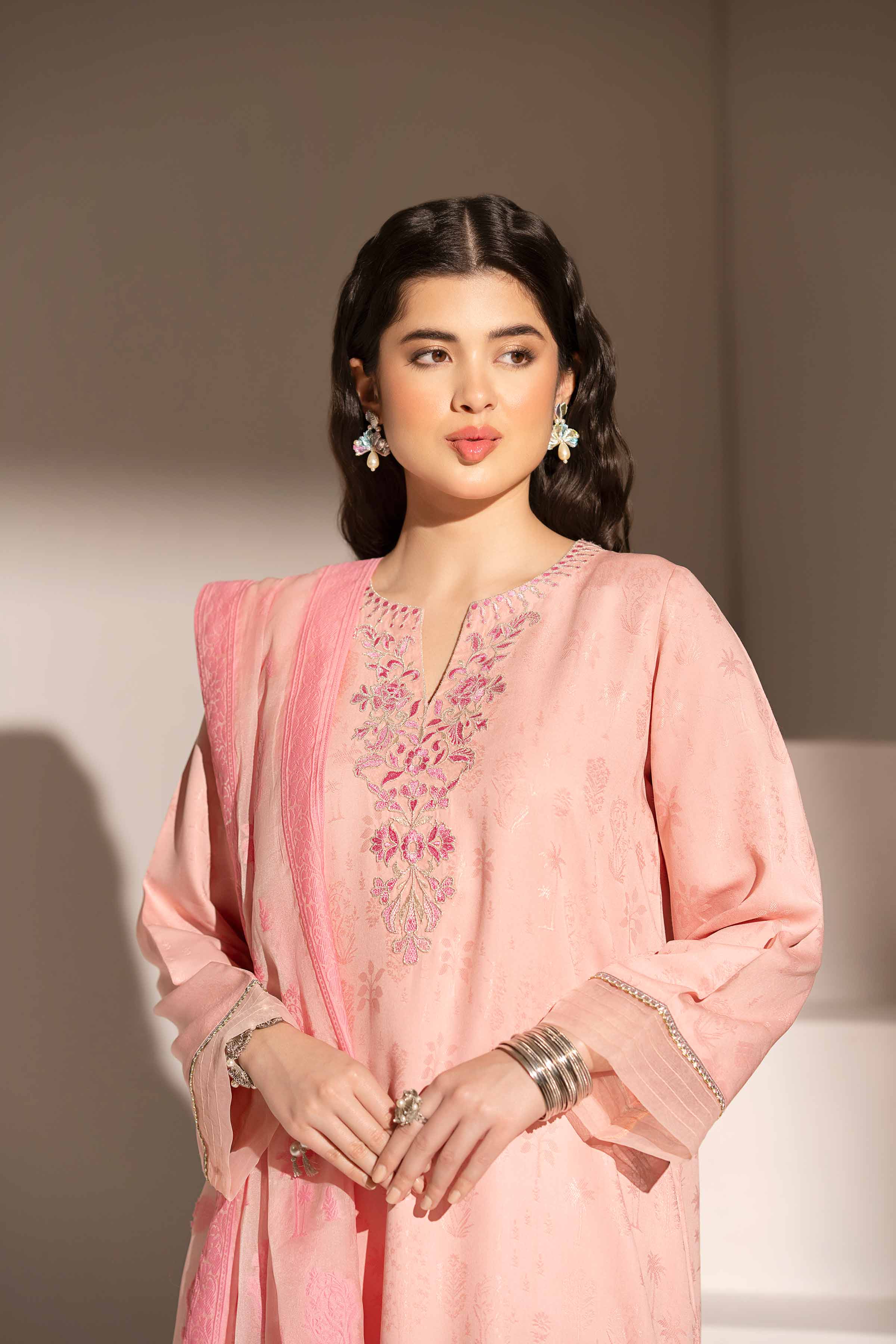 3 Piece - Embroidered Suit - PE25-342 - Image 4